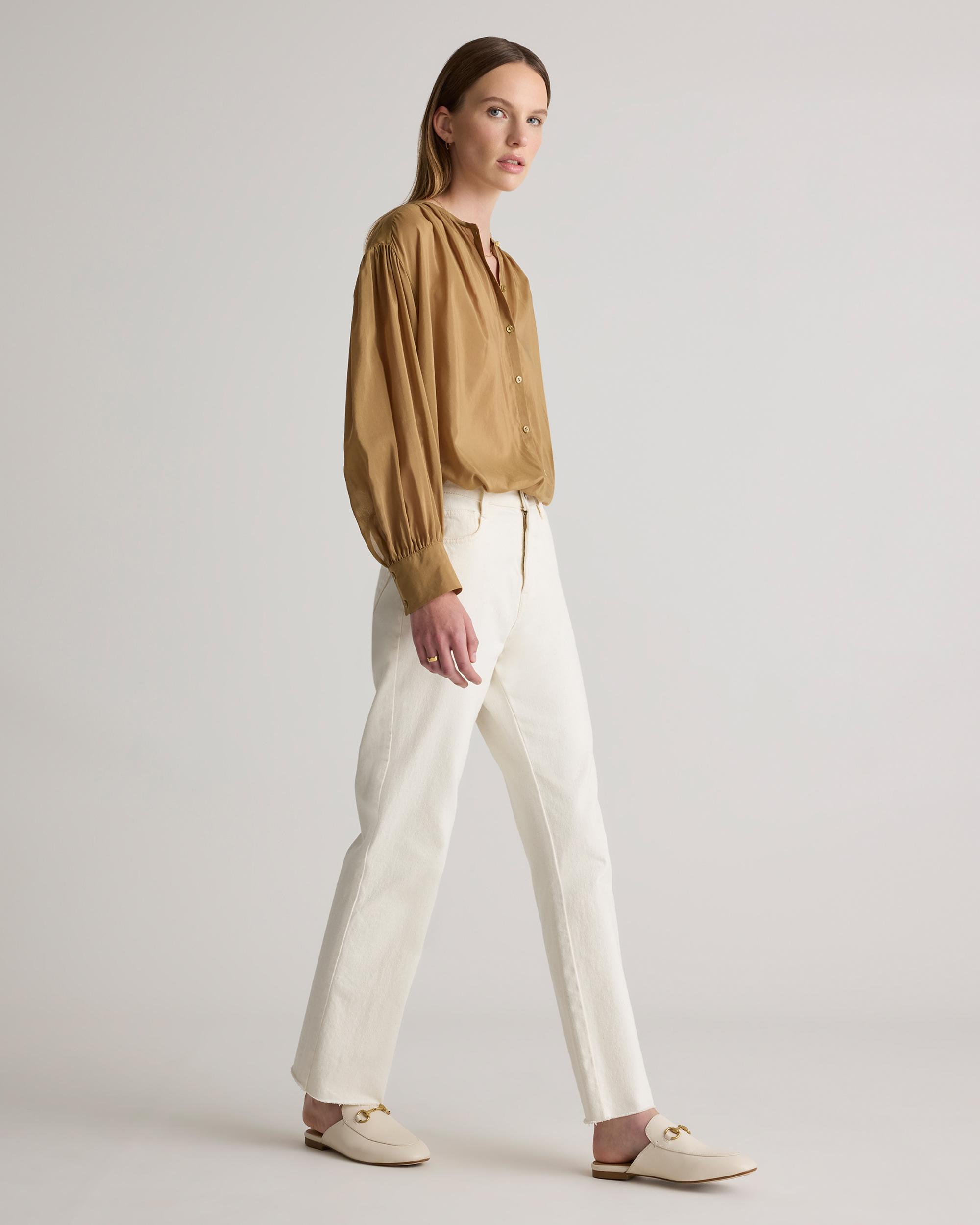 Quince | Women's Cotton-Silk Voile Blouson Blouse Product Image