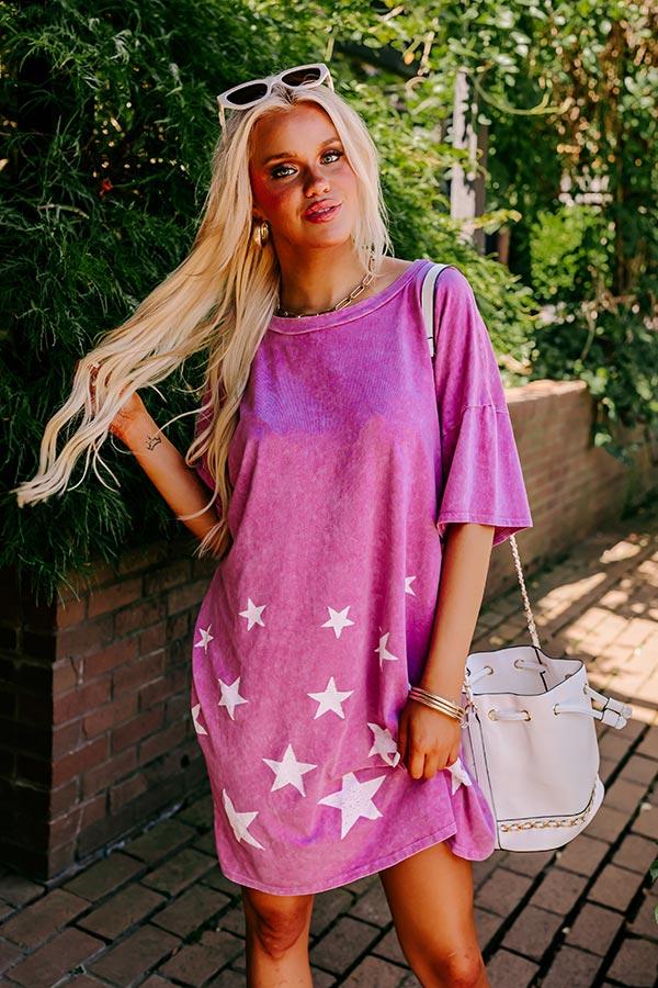 Watch The Stars Mineral Wash Dress Product Image