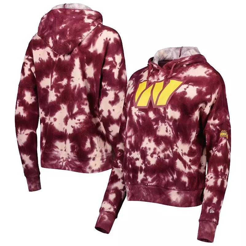 Women's New Era Burgundy Washington Commanders Cloud Dye Fleece Pullover Hoodie, Size: XS, Wft Med Re Product Image