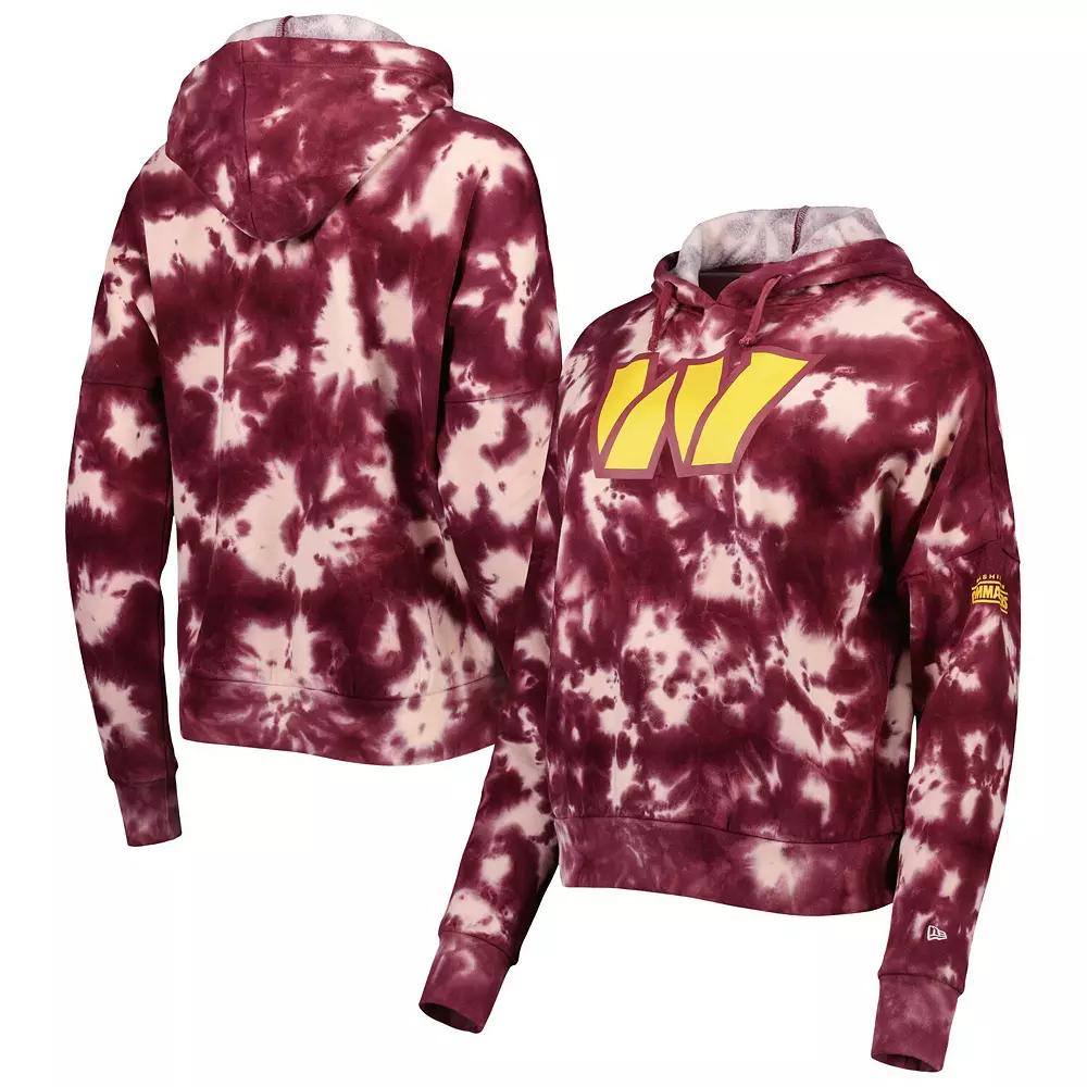 Women's New Era Burgundy Washington Commanders Cloud Dye Fleece Pullover Hoodie, Size: XS, Wft Med Re Product Image