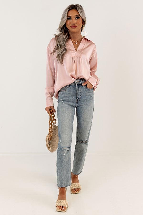 Reaching Out To You Shift Top In Pink Product Image