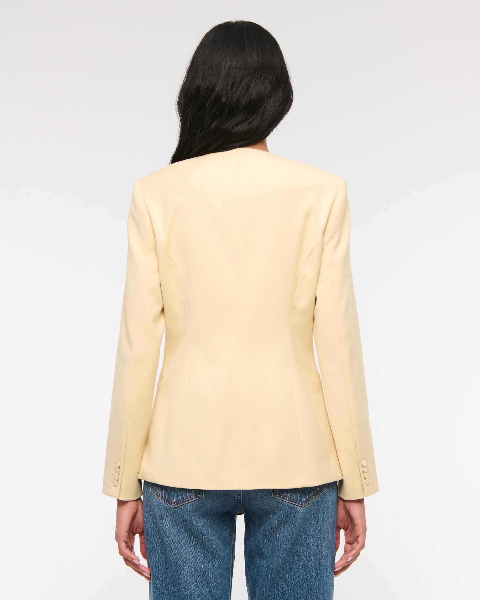 Collarless Suiting Blazer Product Image