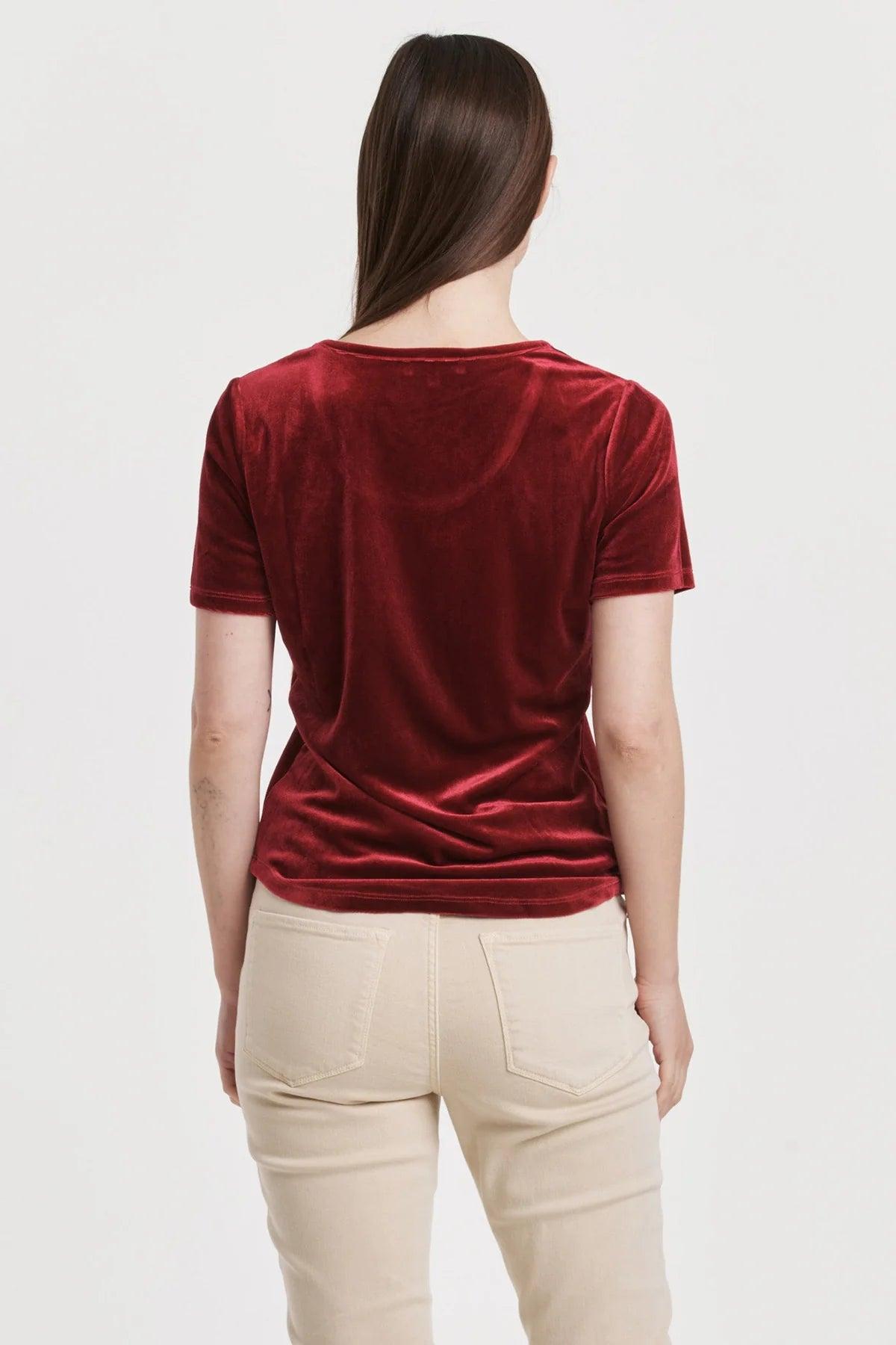 Aimee Scoop Neck Velvet Top Product Image