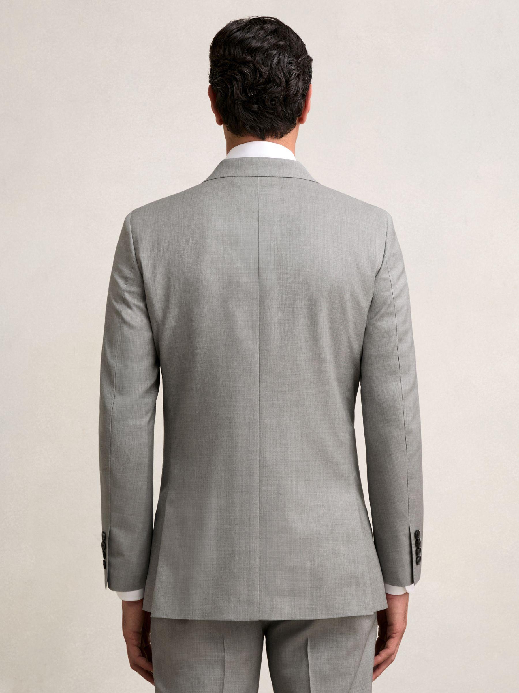 Slim-Fit Wool Single Breasted Suit Blazer in Mid Grey Product Image