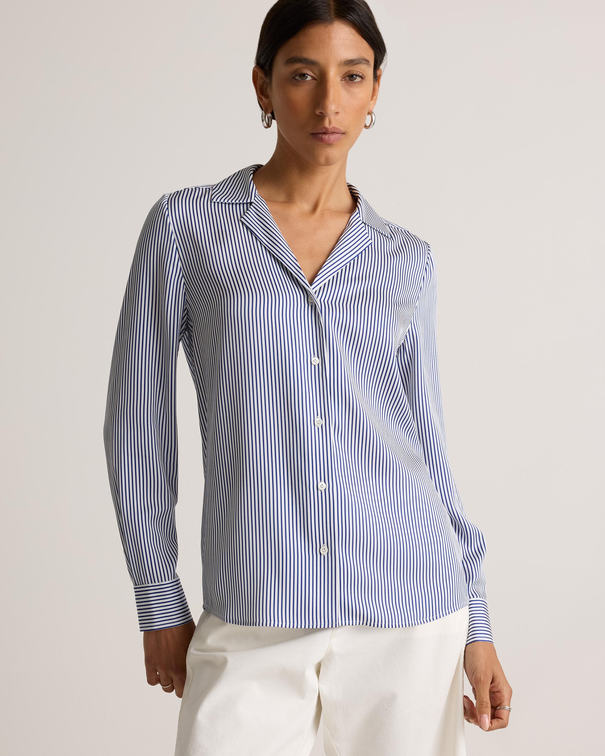 Quince | Women's Washable Stretch Silk Notch Collar Blouse Size XS Product Image