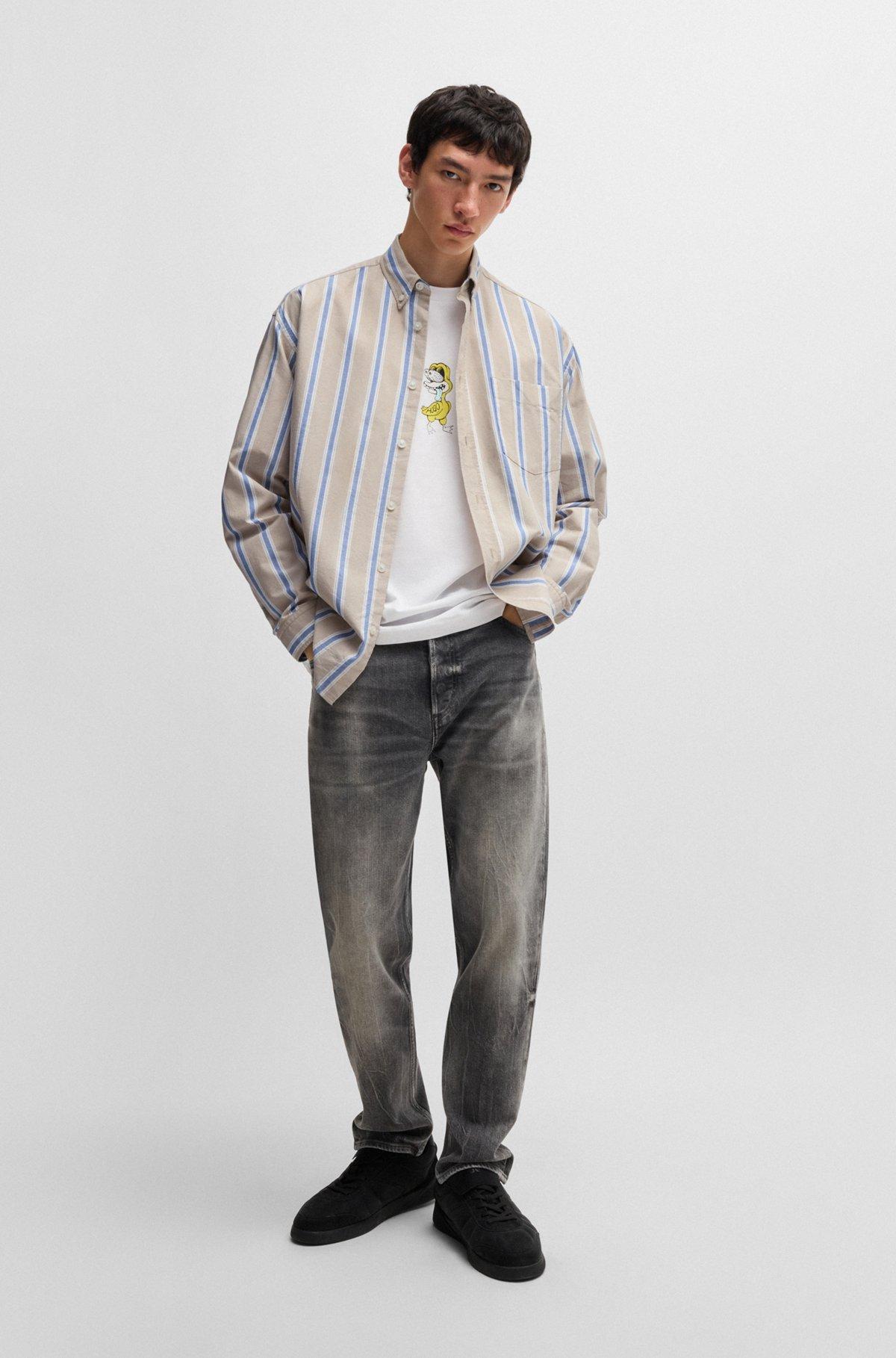 Oversize-fit button-down shirt in Oxford cotton Product Image