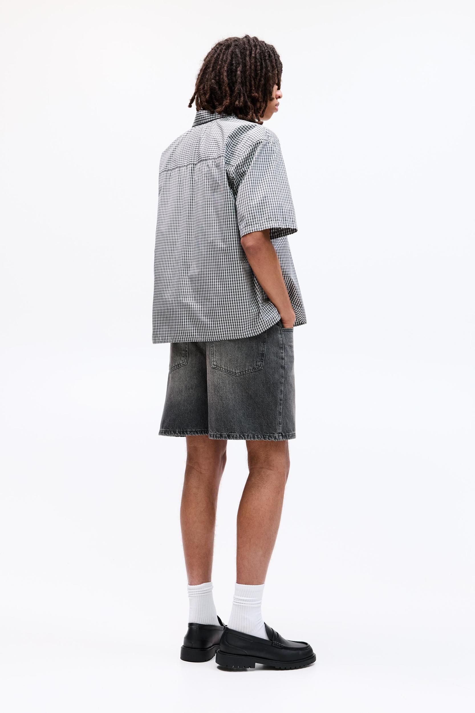 Denim short fit Bermuda shorts Product Image