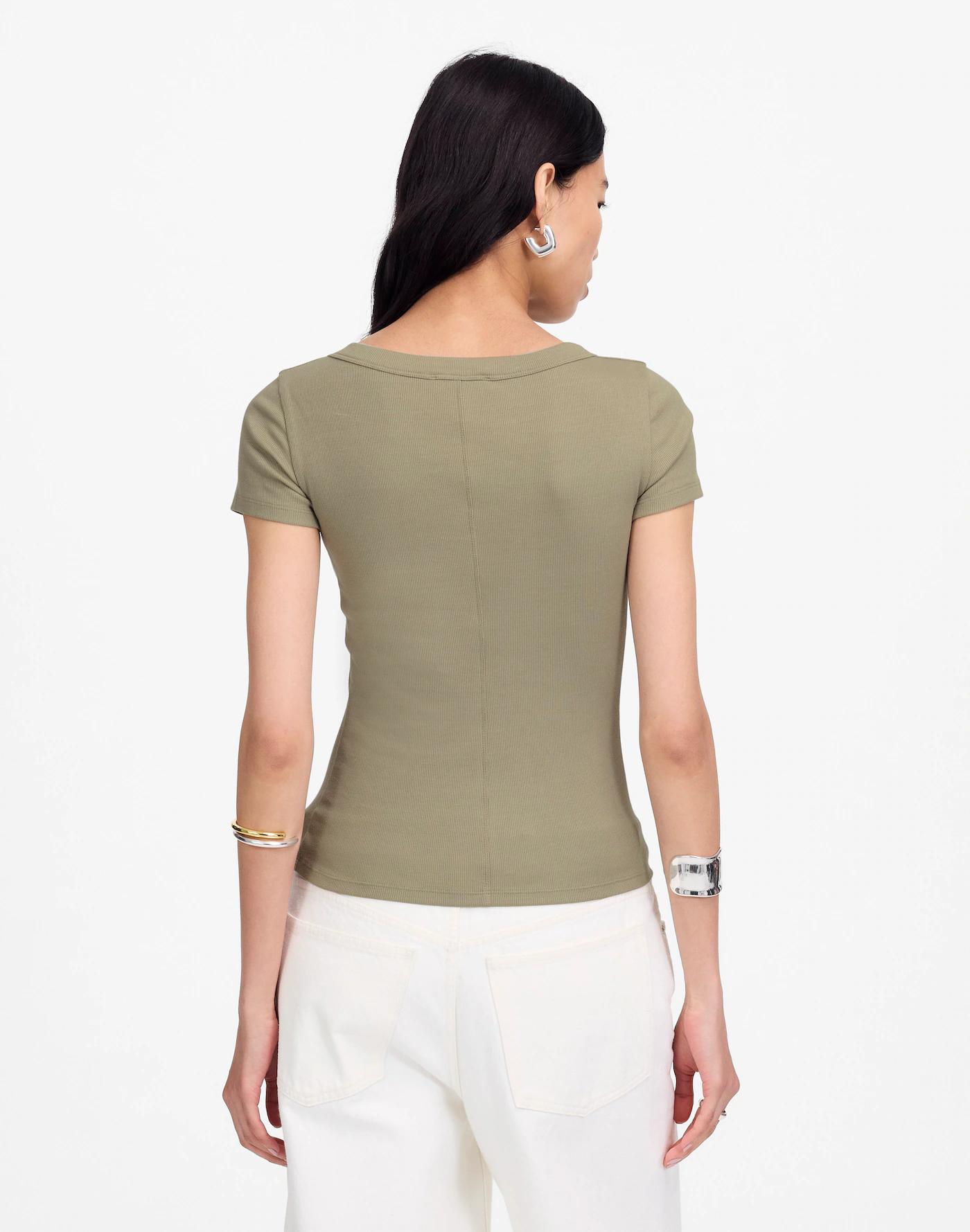 (Re)generative Cotton Ribbed Scoopneck Tee Product Image