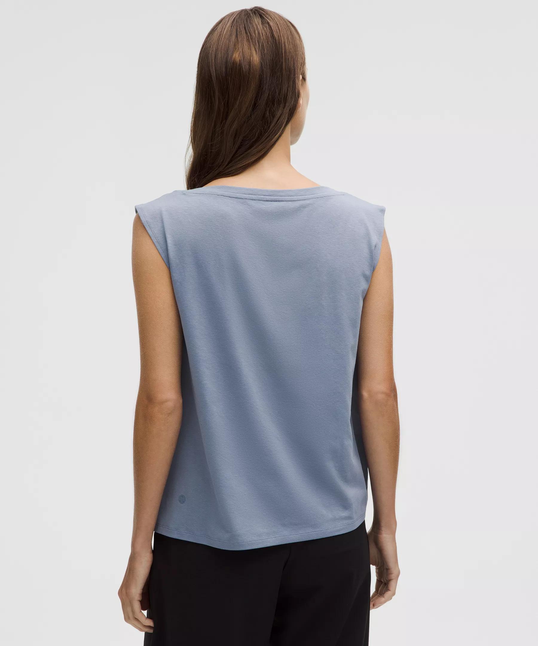 Cotton-Blend Twist-Front Tank Top Product Image