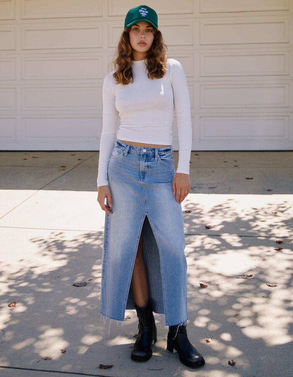 TILLYS Mock Neck Womens Long Sleeve Tee - OFF WHITE Product Image