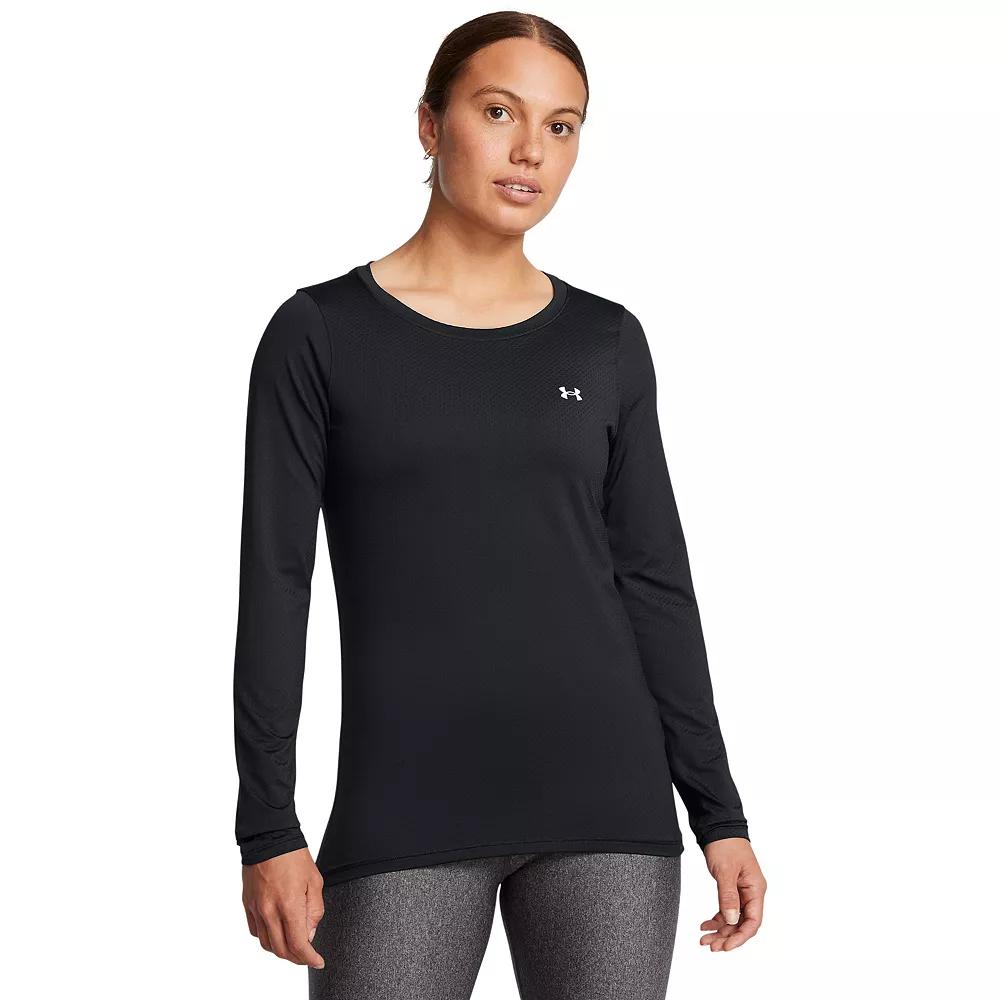 Women's Under Armour HeatGear® Long Sleeve Top, Size: Medium, Black Black Product Image
