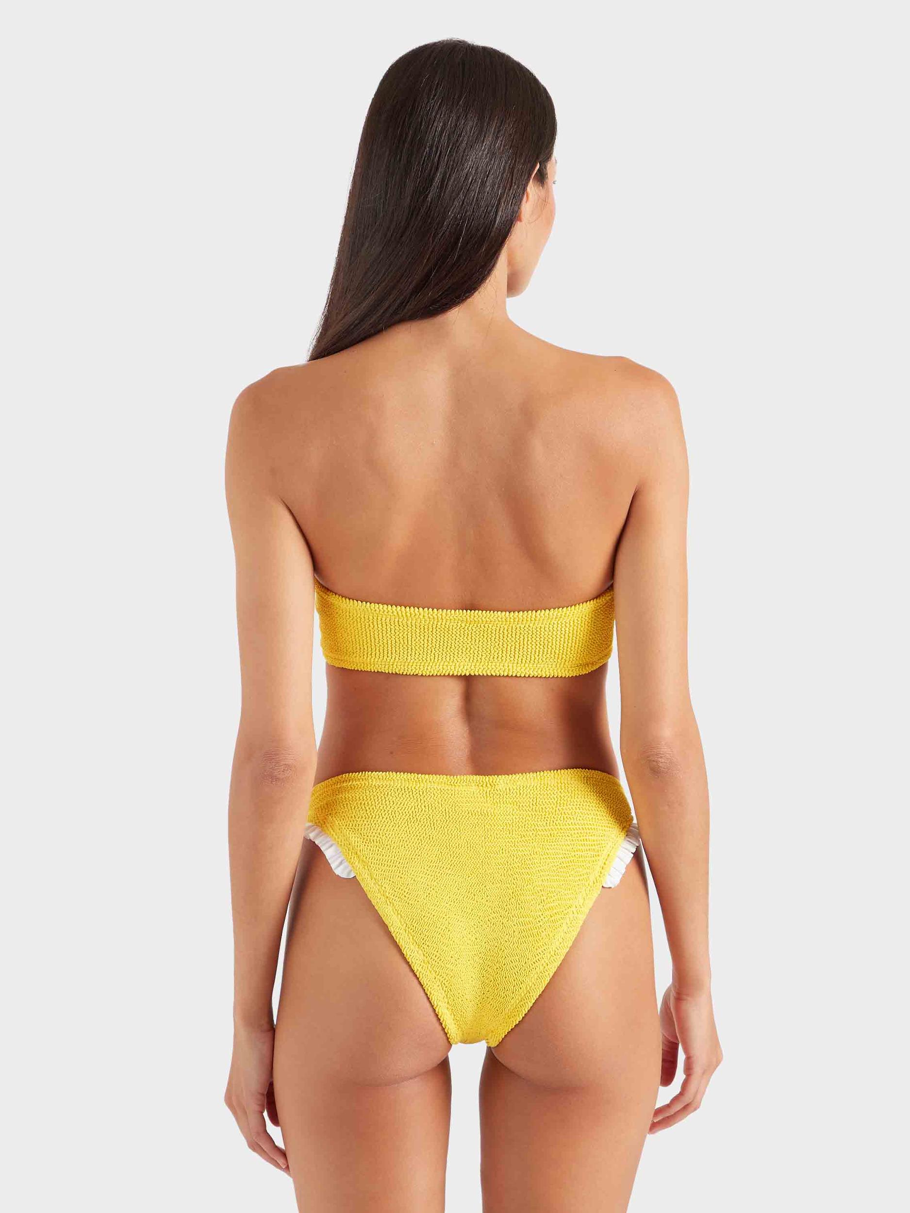 Tracey Frill Bikini - Sunflower/White Product Image