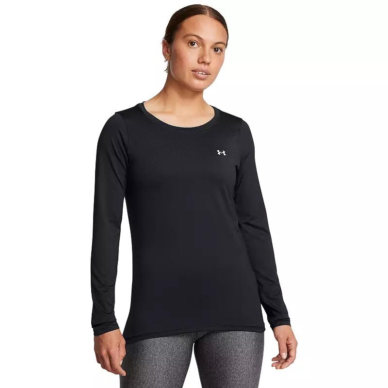 Women's Under Armour HeatGear® Long Sleeve Top, Size: Medium, Black Black Product Image