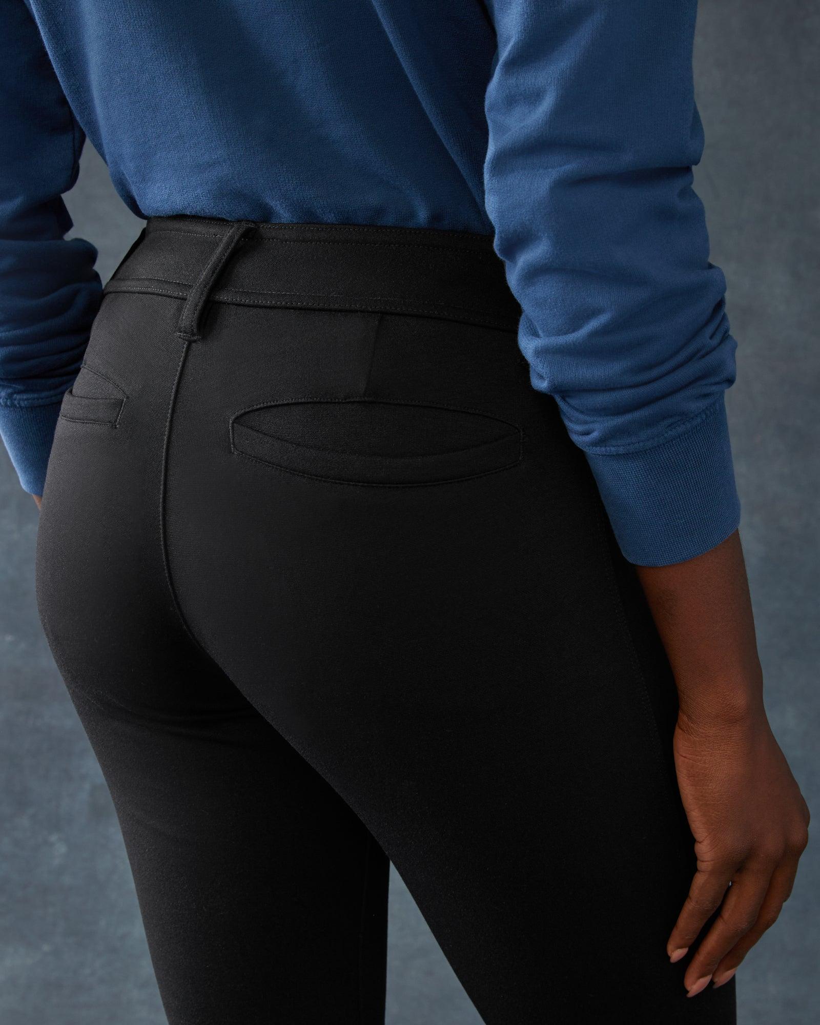 Women's Ponte Dress Pant Straight - Super Black Female Product Image