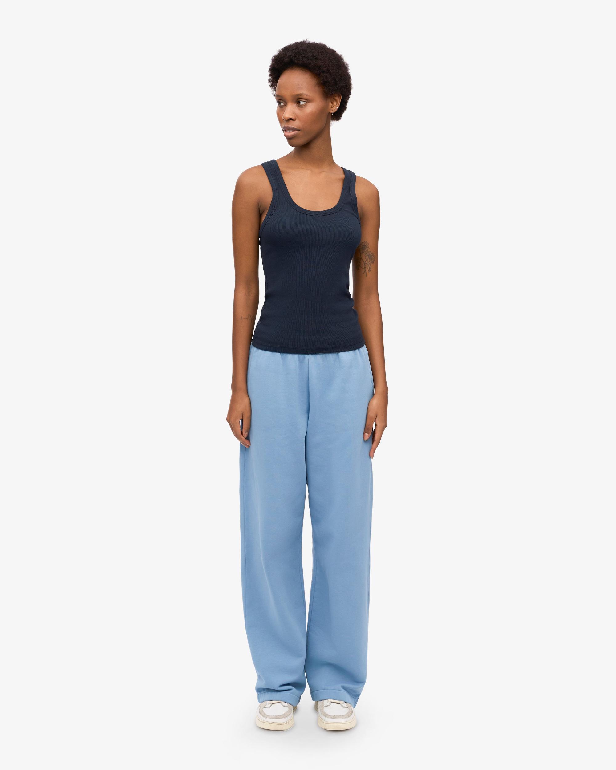 Women Organic Rib Tank Top - Red Tangerine Product Image