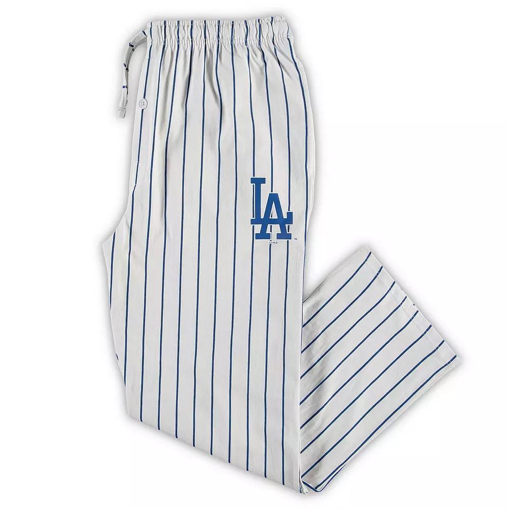 Men's Concepts Sport White/Royal Los Angeles Dodgers Big & Tall Pinstripe Sleep Pants, Size: 4XLT Product Image