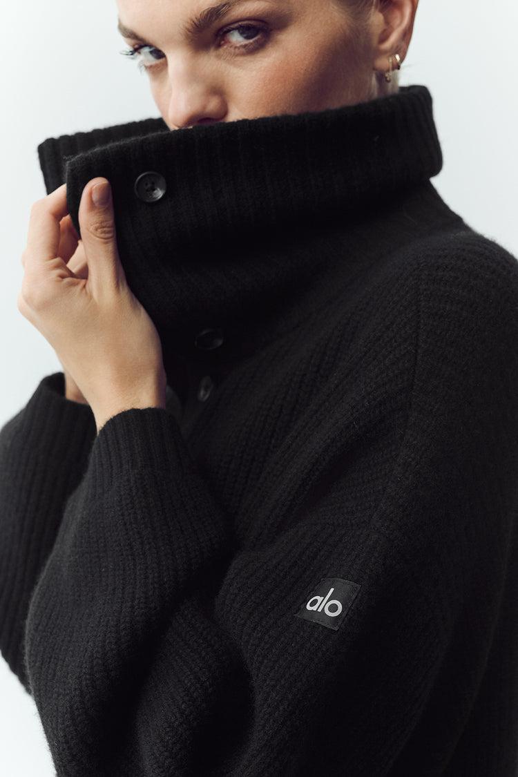 Cashmere Northstar Long Cardigan - Black Product Image