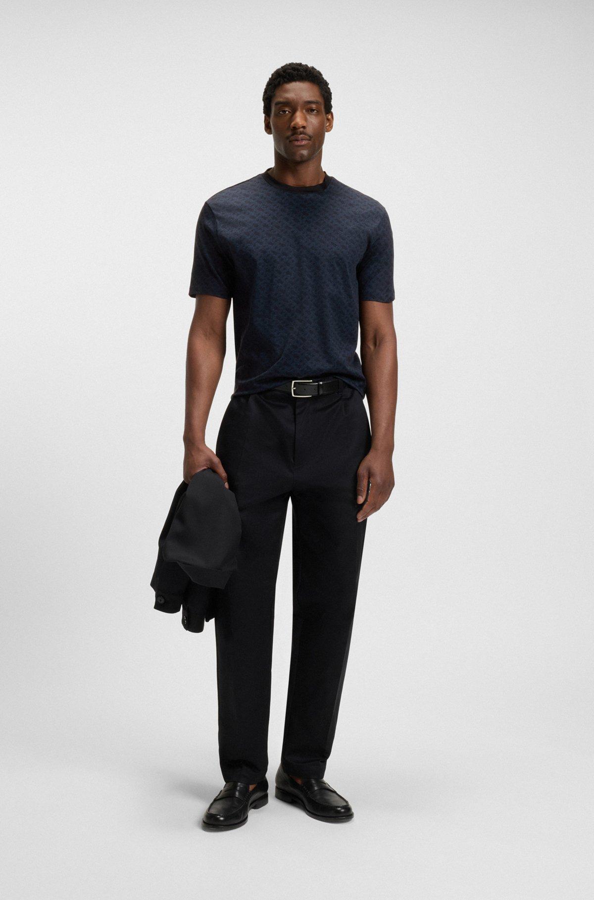 Cotton T-shirt with all-over printed monograms Product Image