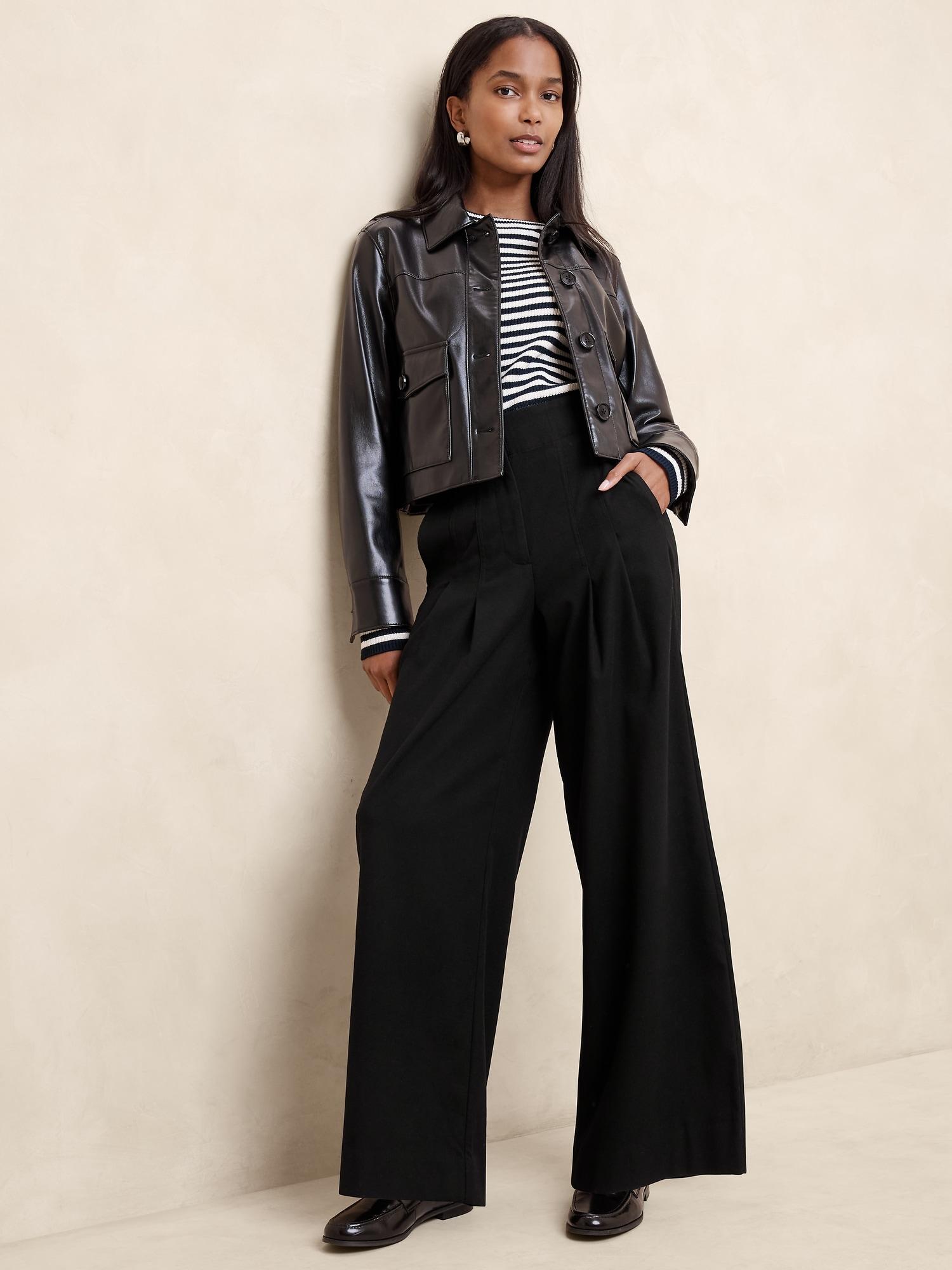Ultra High-Rise Wide-Leg Flannel Trouser Product Image