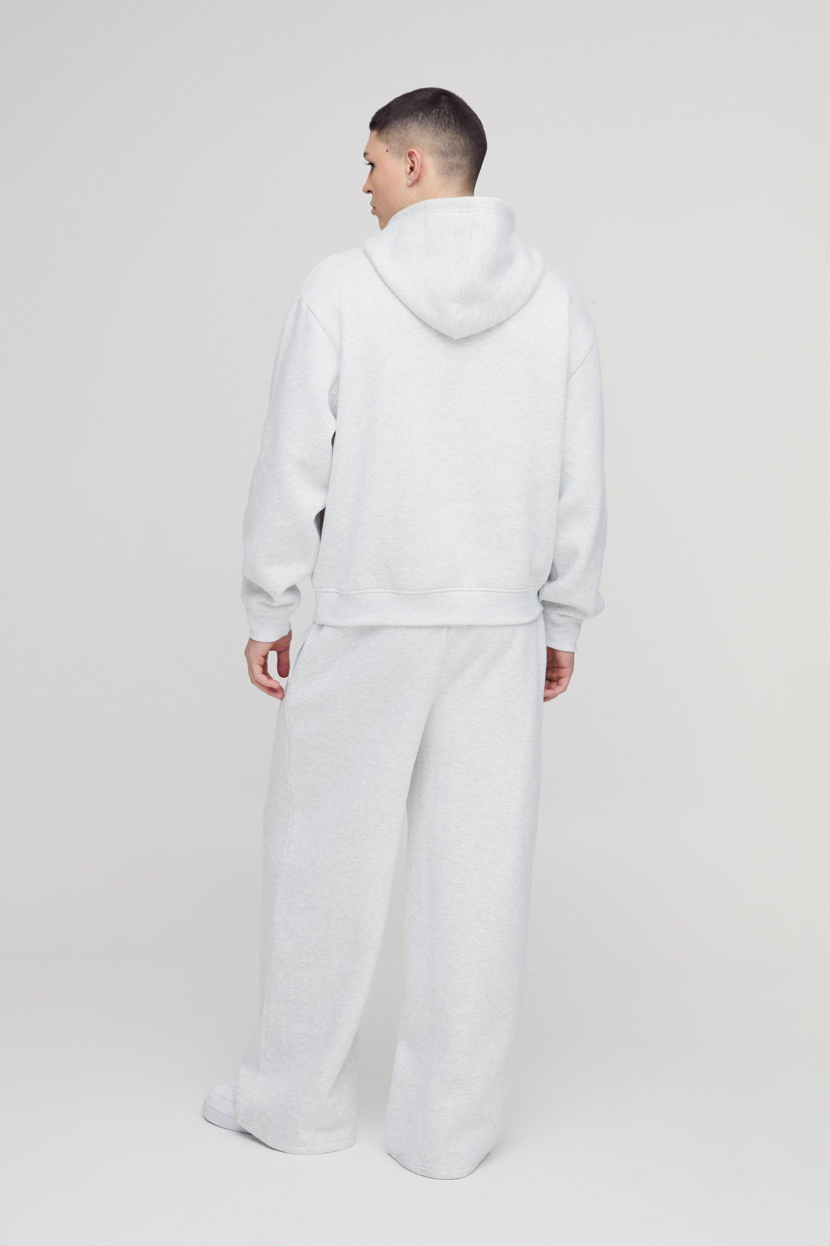 330gsm Oversized Boxy Hooded Wide Leg Tracksuit | boohooMAN USA Product Image