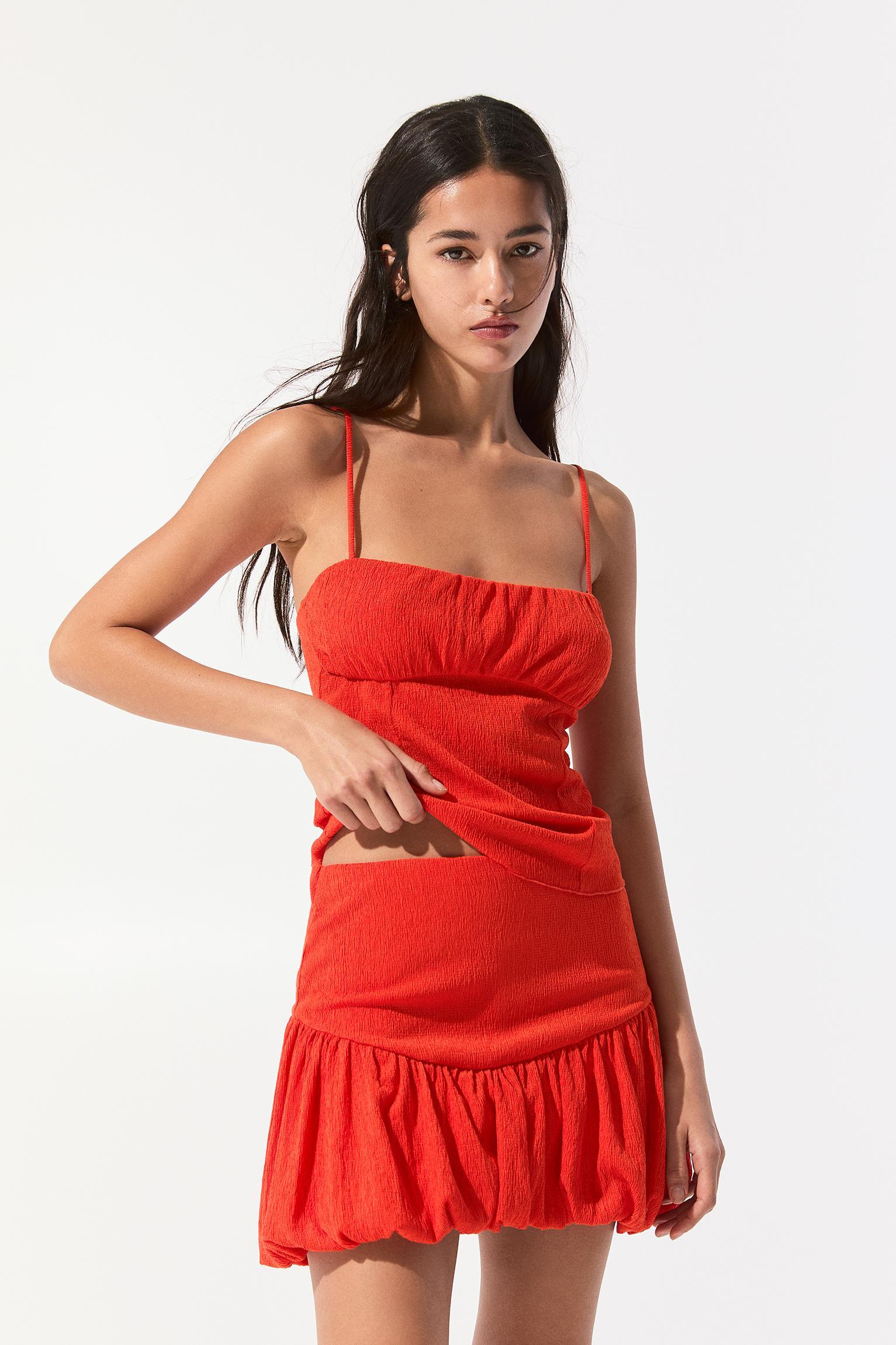 Balloon mini skirt with yoke detail Product Image