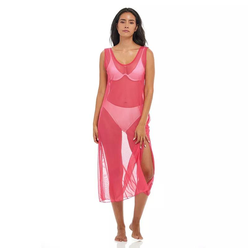 Women's Jordan Taylor Solid Mesh Maxi Dress Swim Cover Up, Size: Large, Blue Product Image