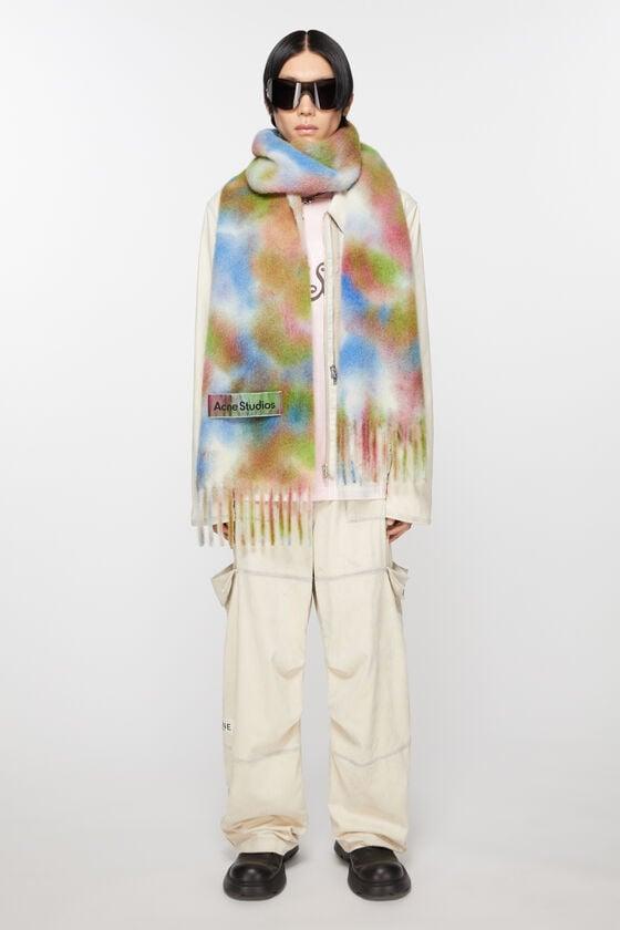Tie-dye alpaca wool scarf Product Image