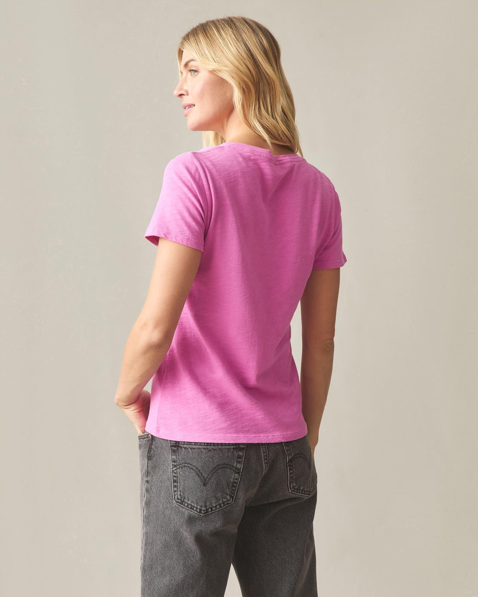 Women's Premium Slub V-Neck Tee - Fiji Flower Product Image