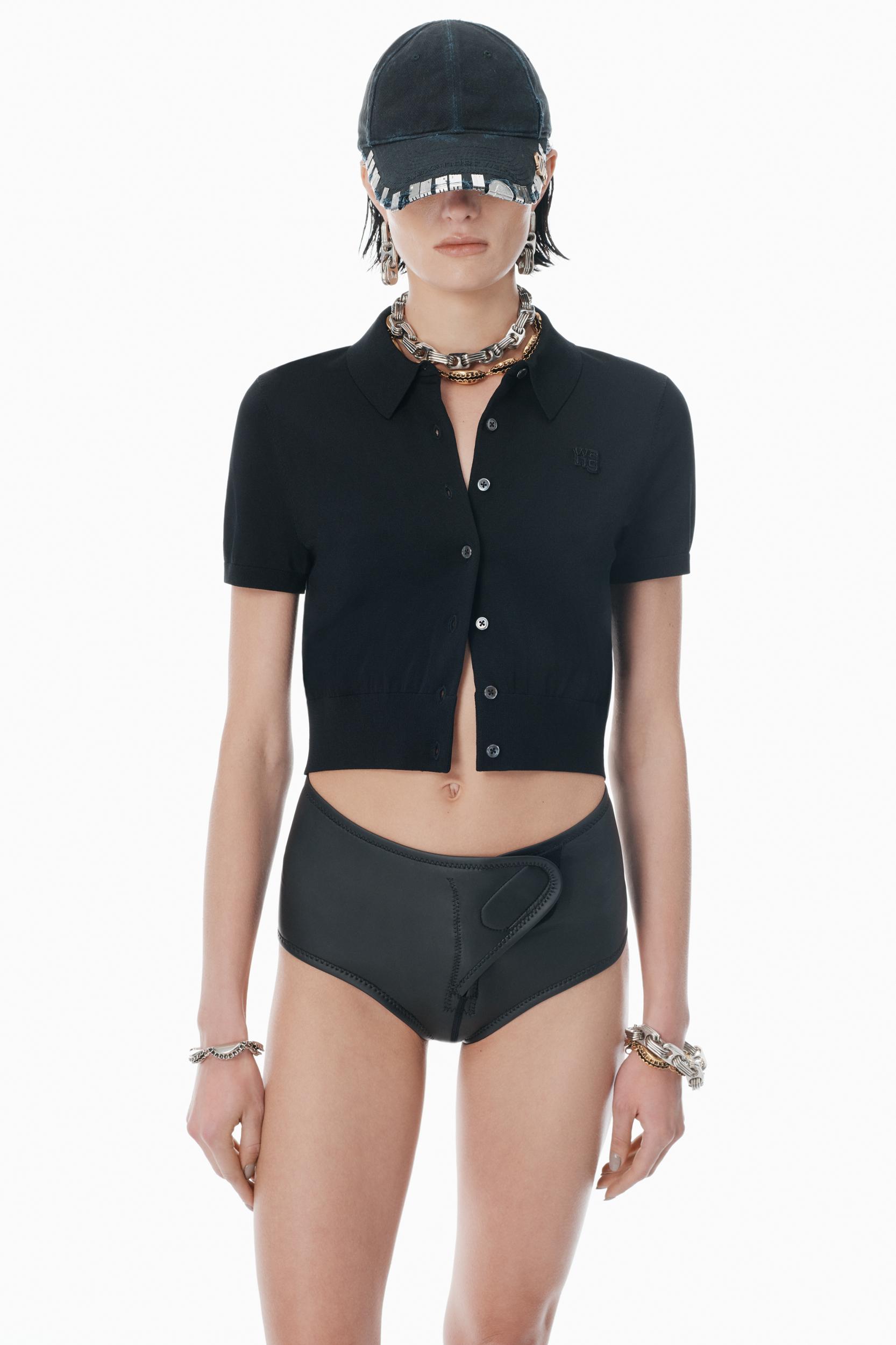 Black Logo-embroidered Cardigan Product Image