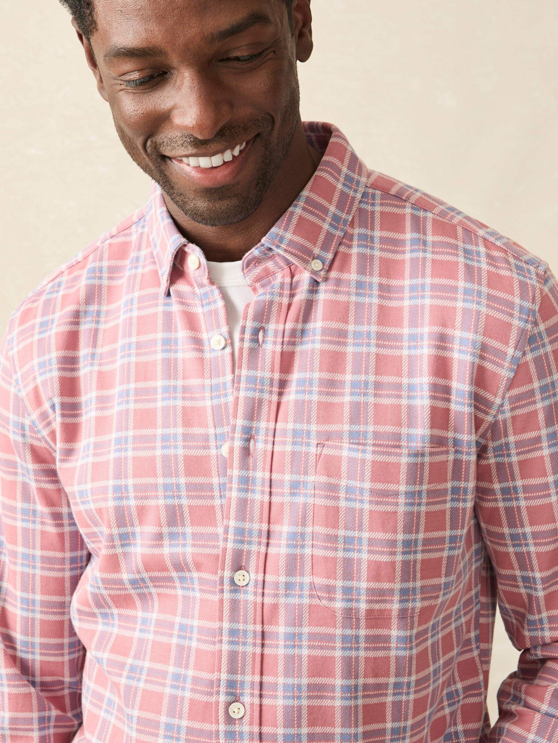 Coastline Knit Shirt - River Rose Plaid Male Product Image