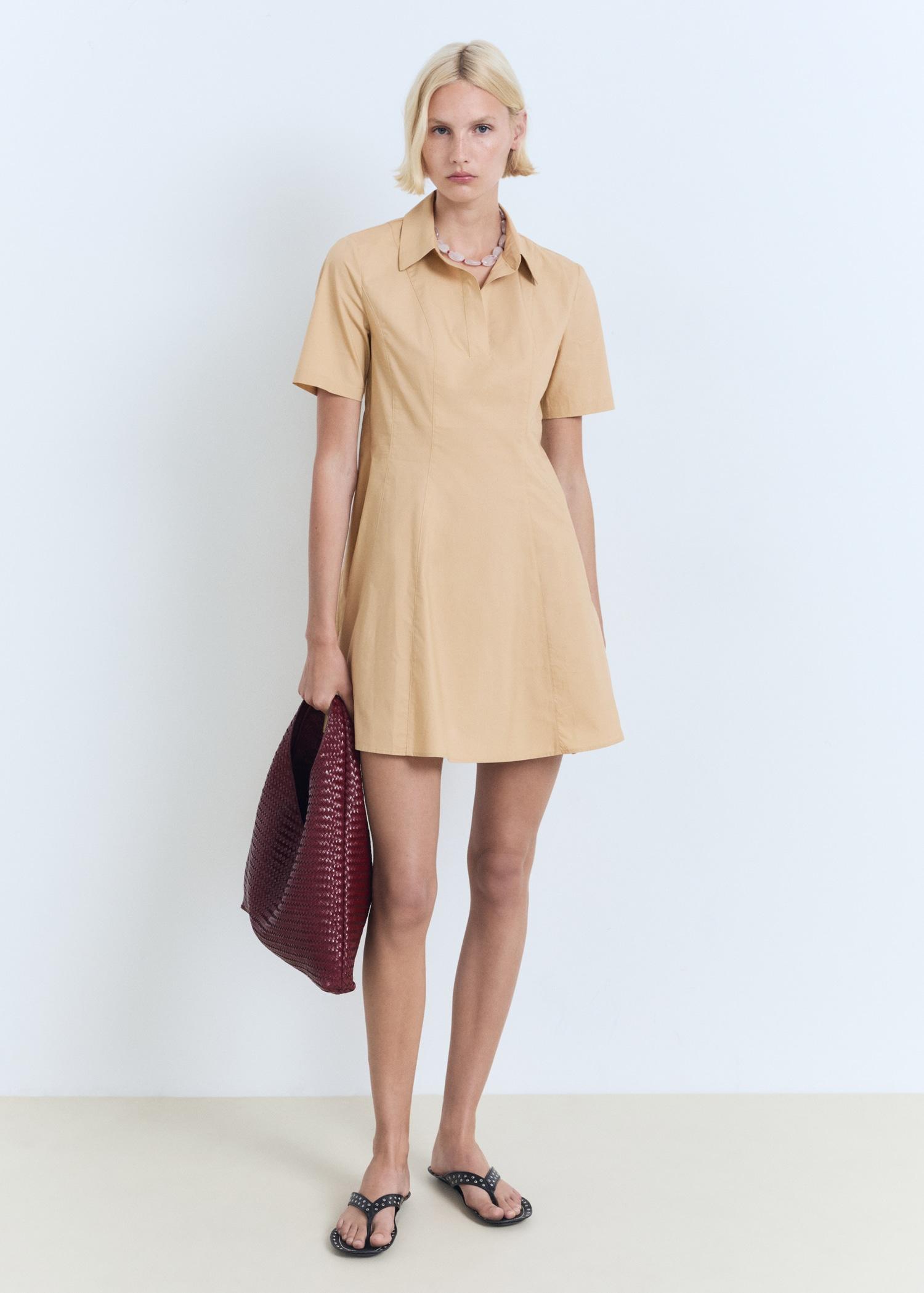 Short shirt dress - Women | MANGO USA Product Image