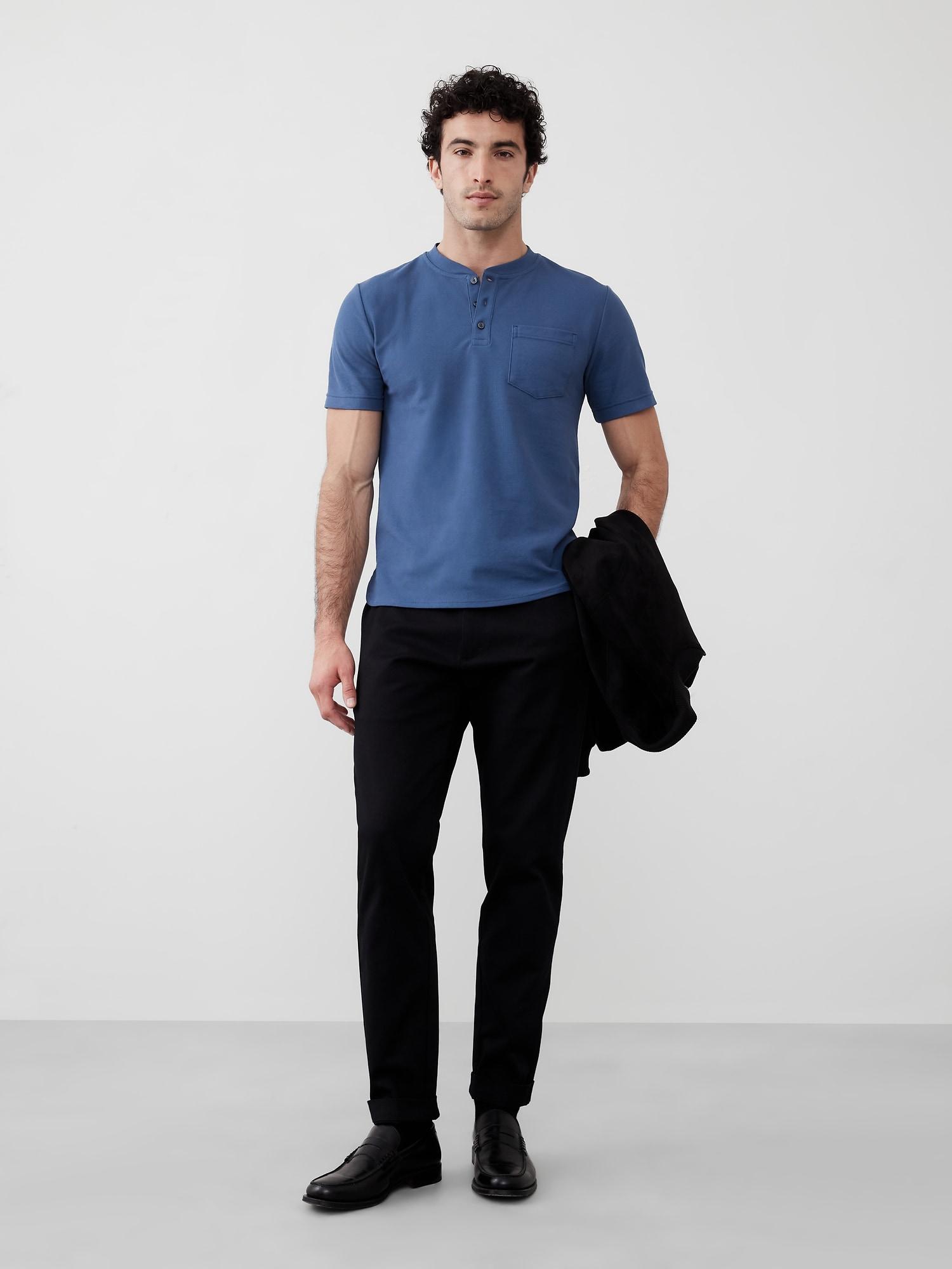 Honeycomb Pique Henley Product Image