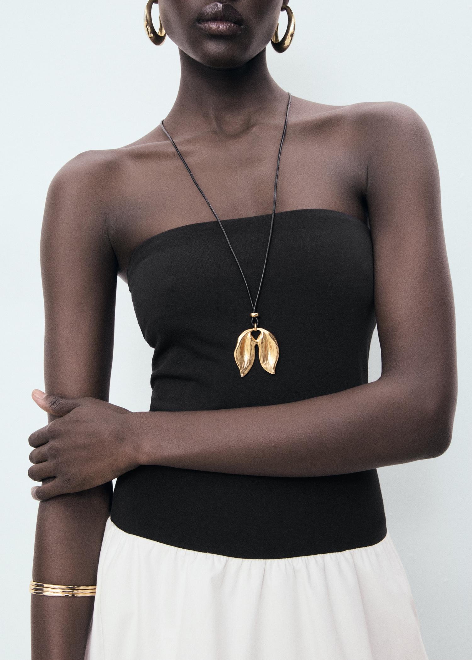 Combined knitted balloon dress - Women | MANGO USA Product Image