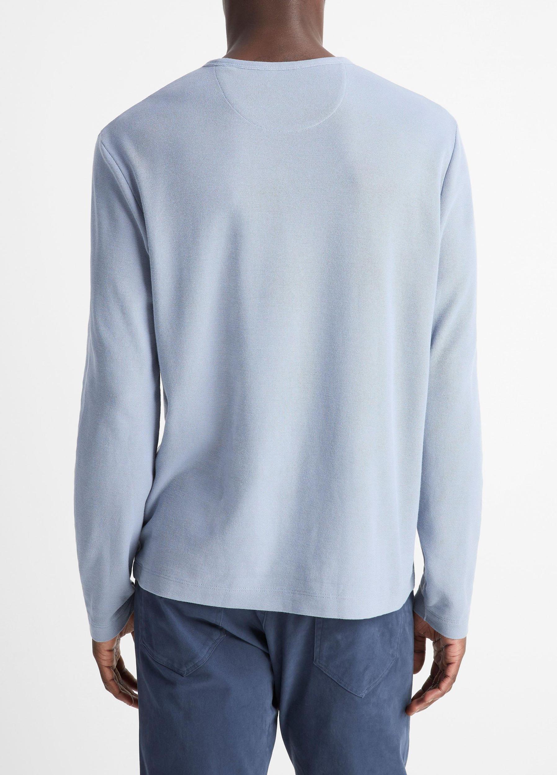 Pima Cotton Piqué Long-Sleeve T-Shirt Product Image