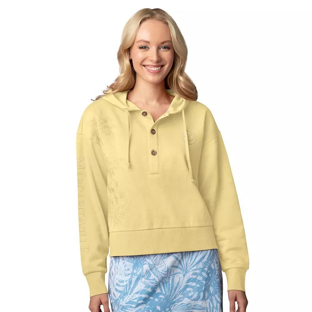Women's Margaritaville Yellow Pittsburgh Steelers Island Dream Solid Pullover Hoodie,  Product Image