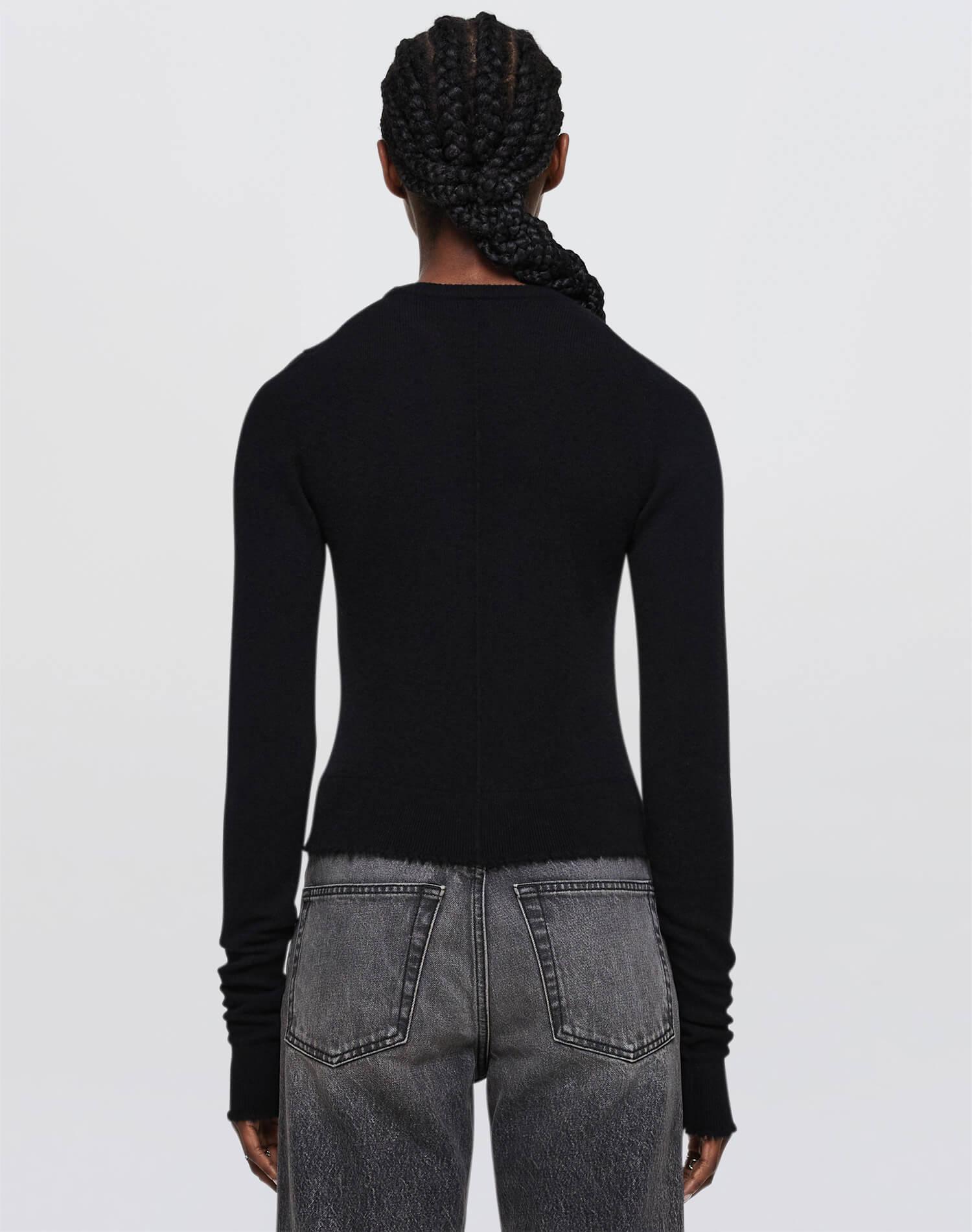 Cashmere Crewneck Pullover - Black Female Product Image