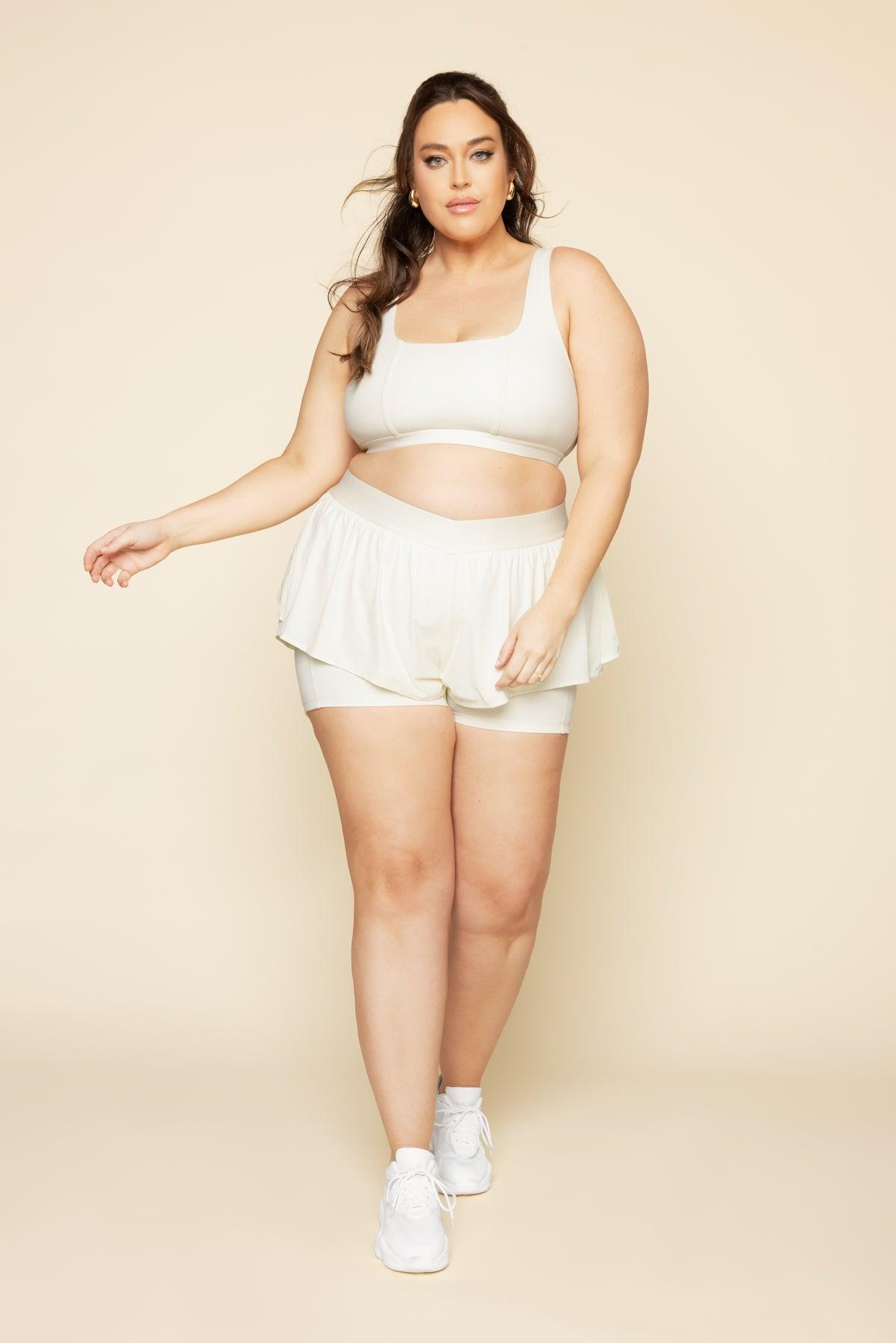 On The Run Ruffle Short - Ivory Product Image