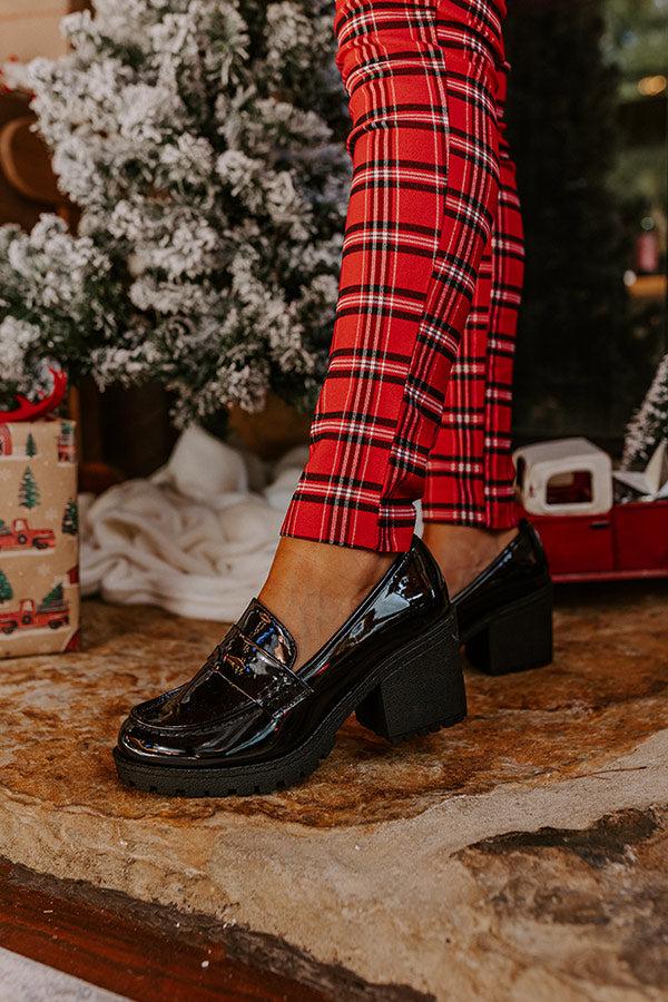 The Amara Patent Heel Loafer In Black Product Image