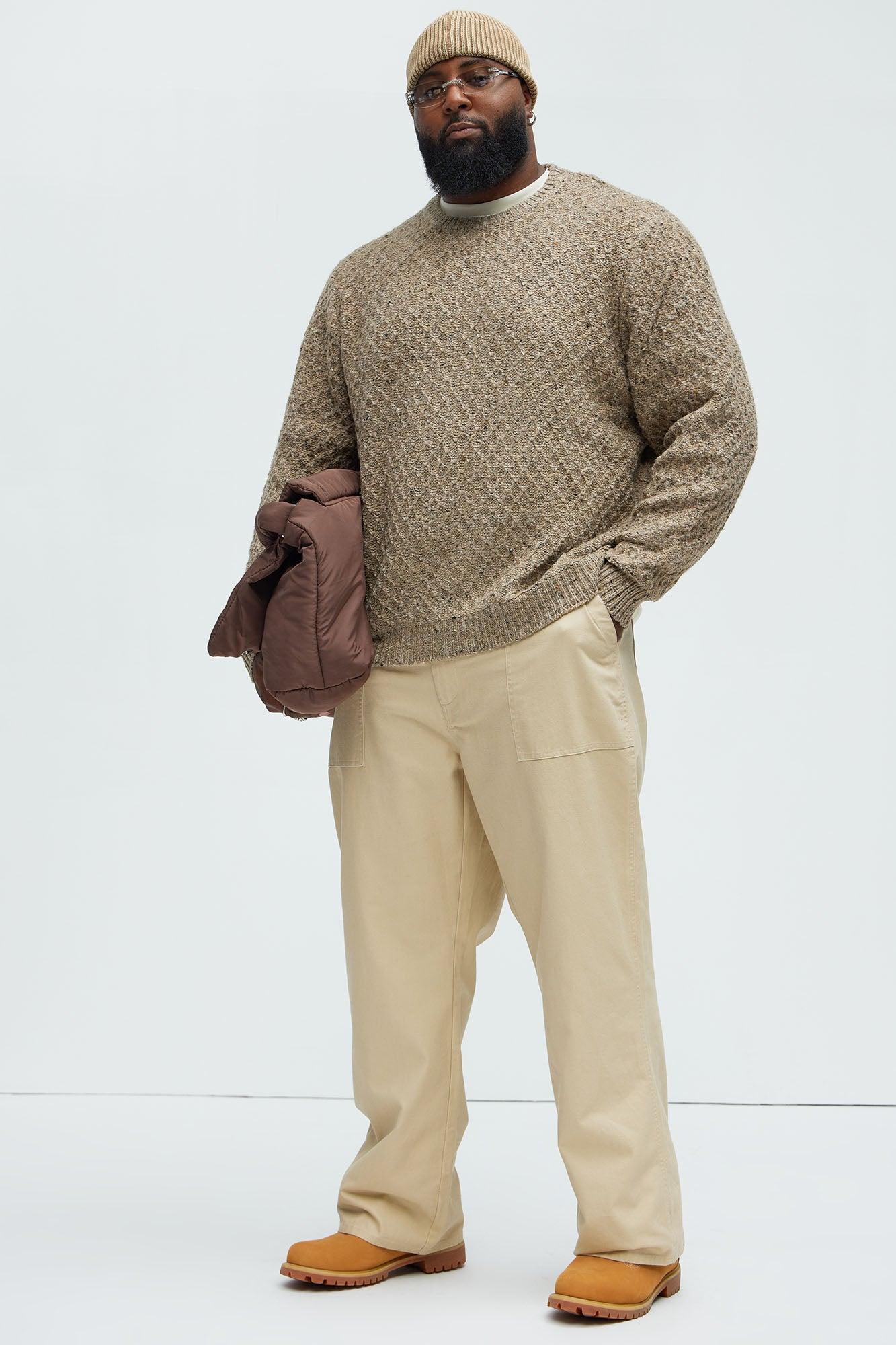 Berry Fatigue Straight Pants - Khaki Product Image