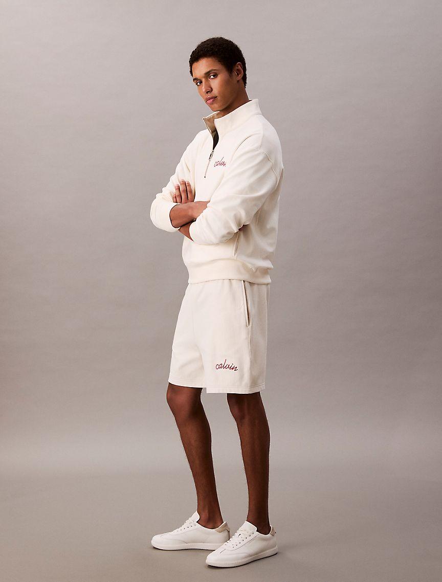 Embroidered Logo French Terry Shorts Product Image