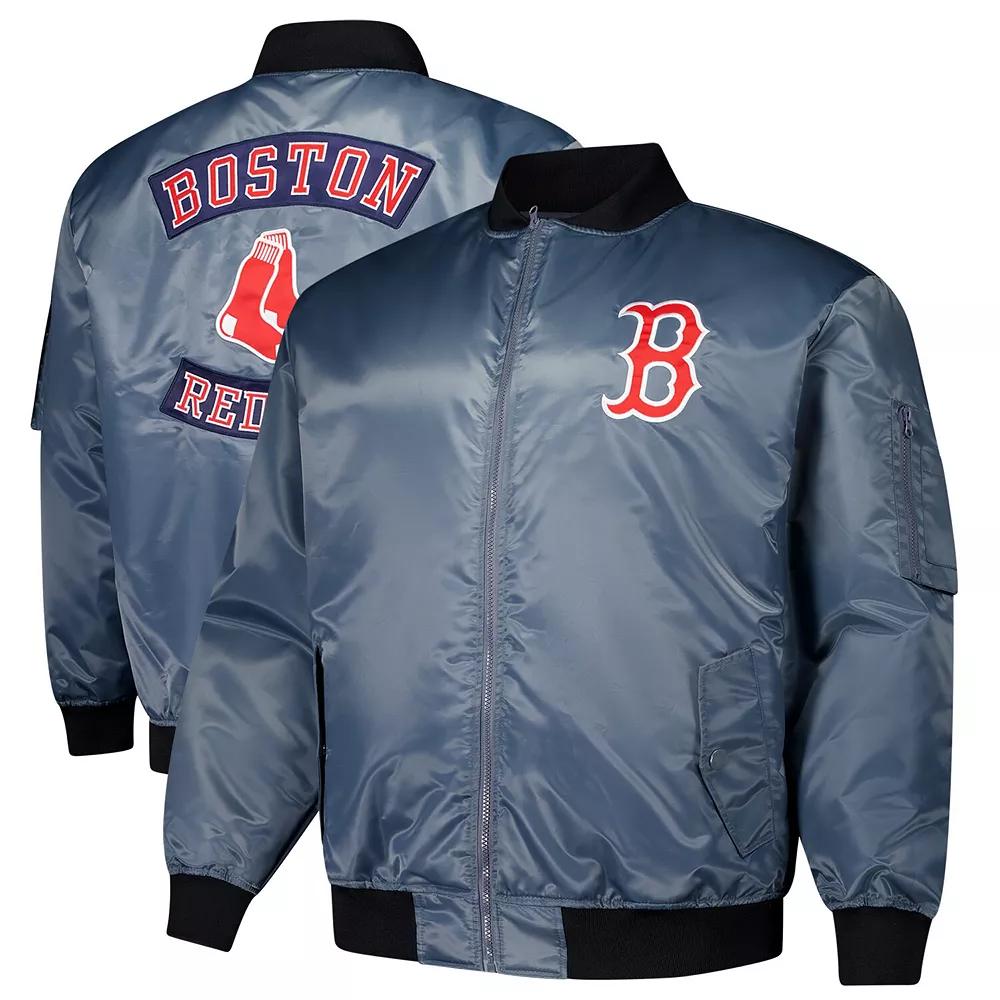 Men's Profile Charcoal Boston Red Sox Big & Tall Full-Zip Bomber Jacket, Size: 2XB Product Image