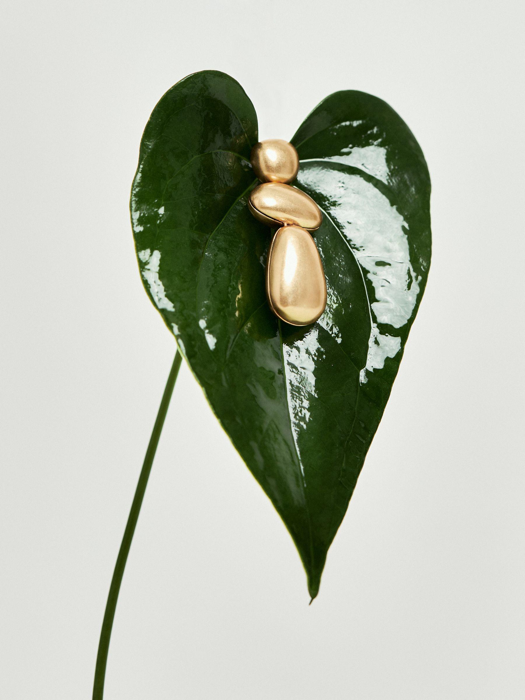 Tone Scoop Enamel Hoop Earrings in Gold Product Image