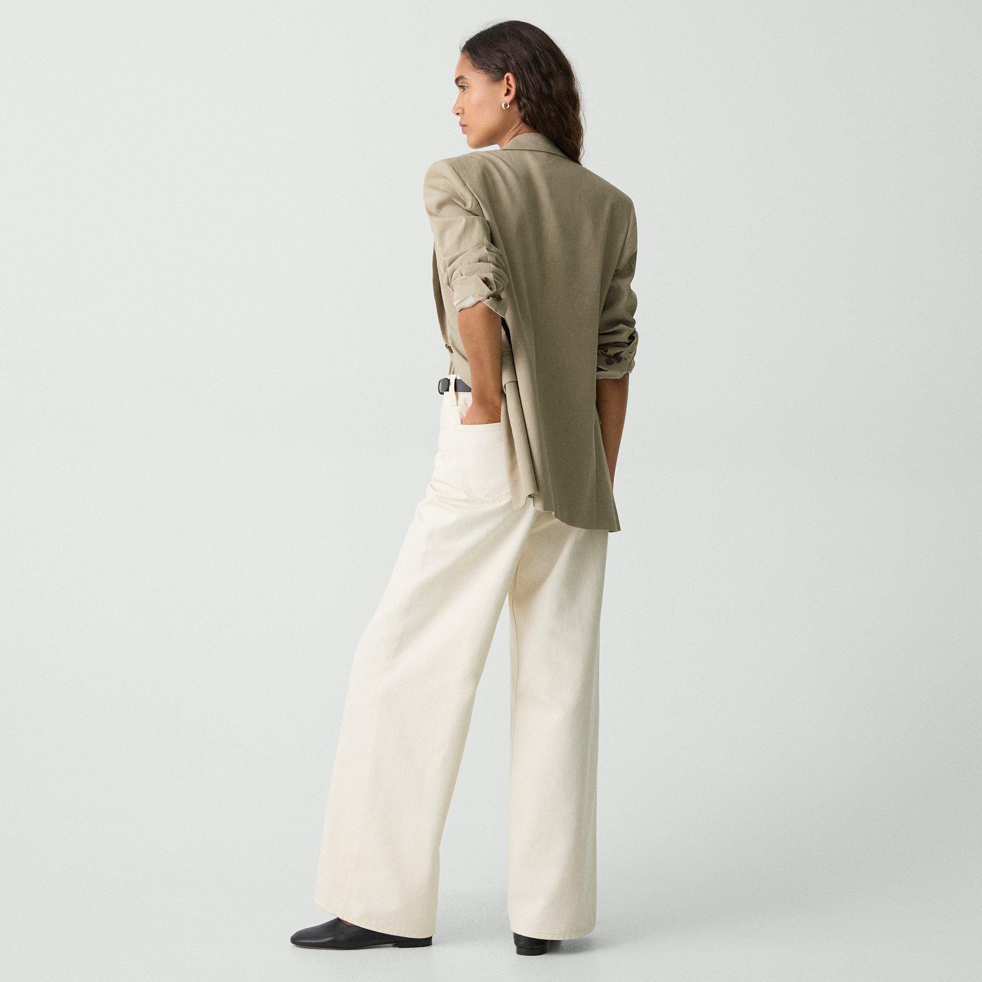 Linen-Blend Boyfriend Tee | Theory Product Image