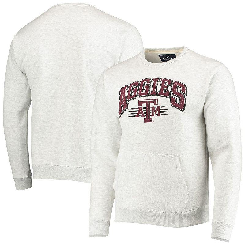 Men's League Collegiate Wear Heathered Gray Texas A&M Aggies Upperclassman Pocket Pullover Sweatshirt,  Product Image