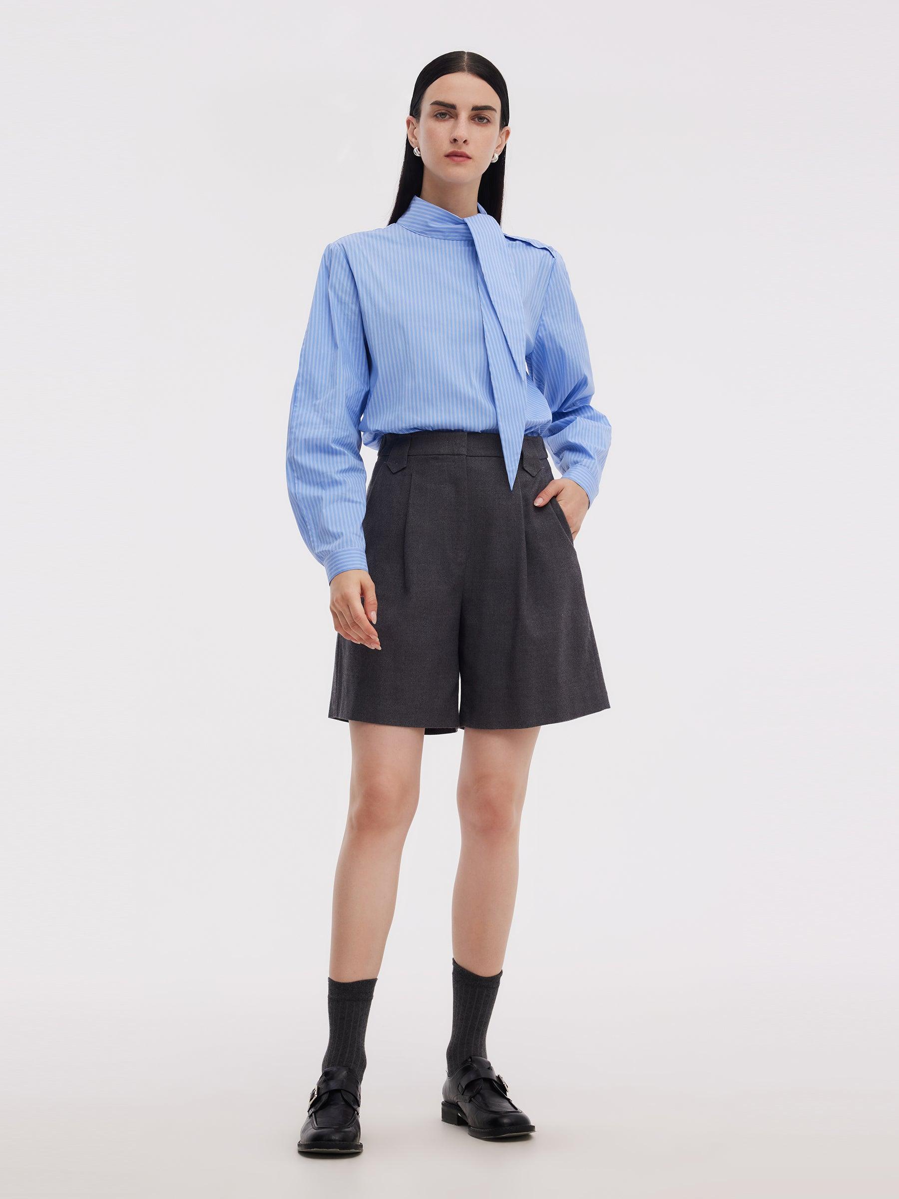 Wool Blend Women A-Line Shorts Product Image