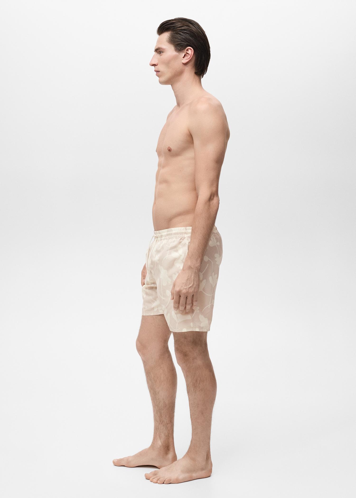 Floral print swimsuit - Men | MANGO USA Product Image