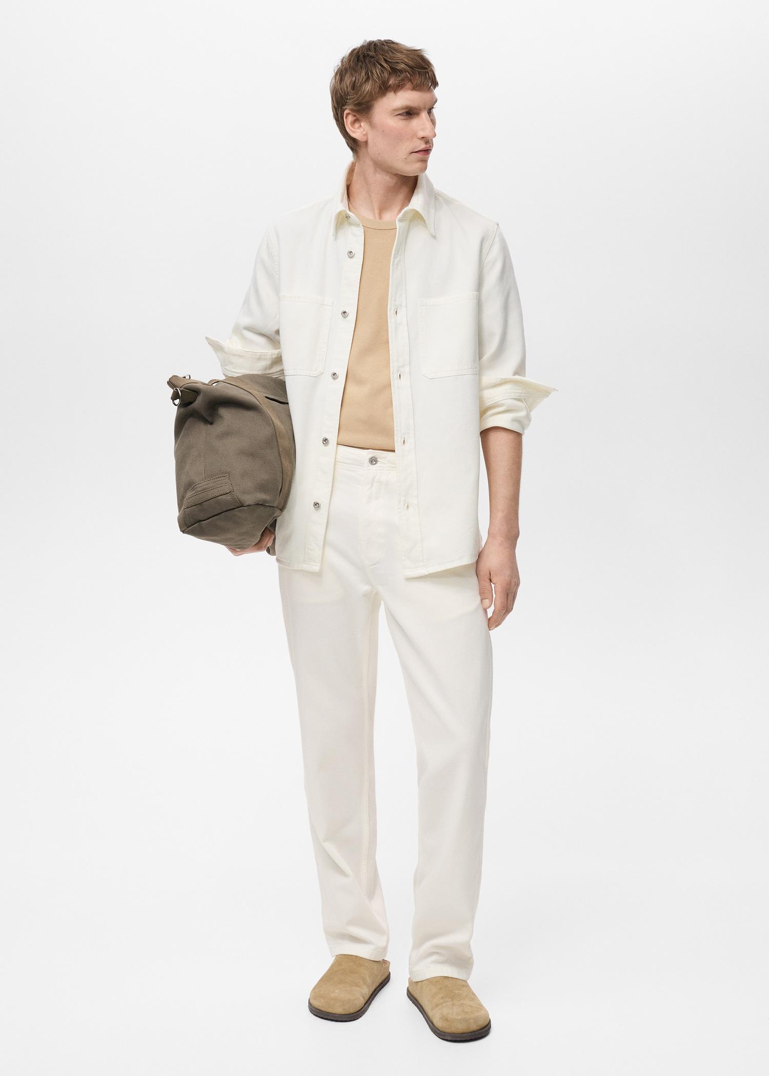 Lyocell regular-fit jeans - Men | MANGO USA Product Image