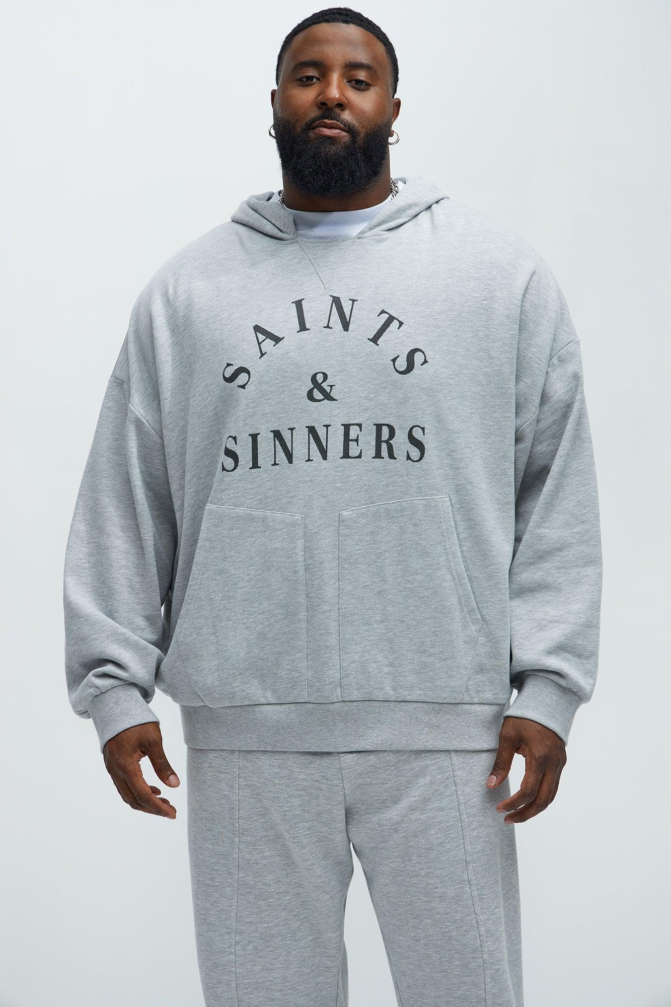 Tyson Saints And Sinners Oversized Hoodie - Heather Grey Product Image