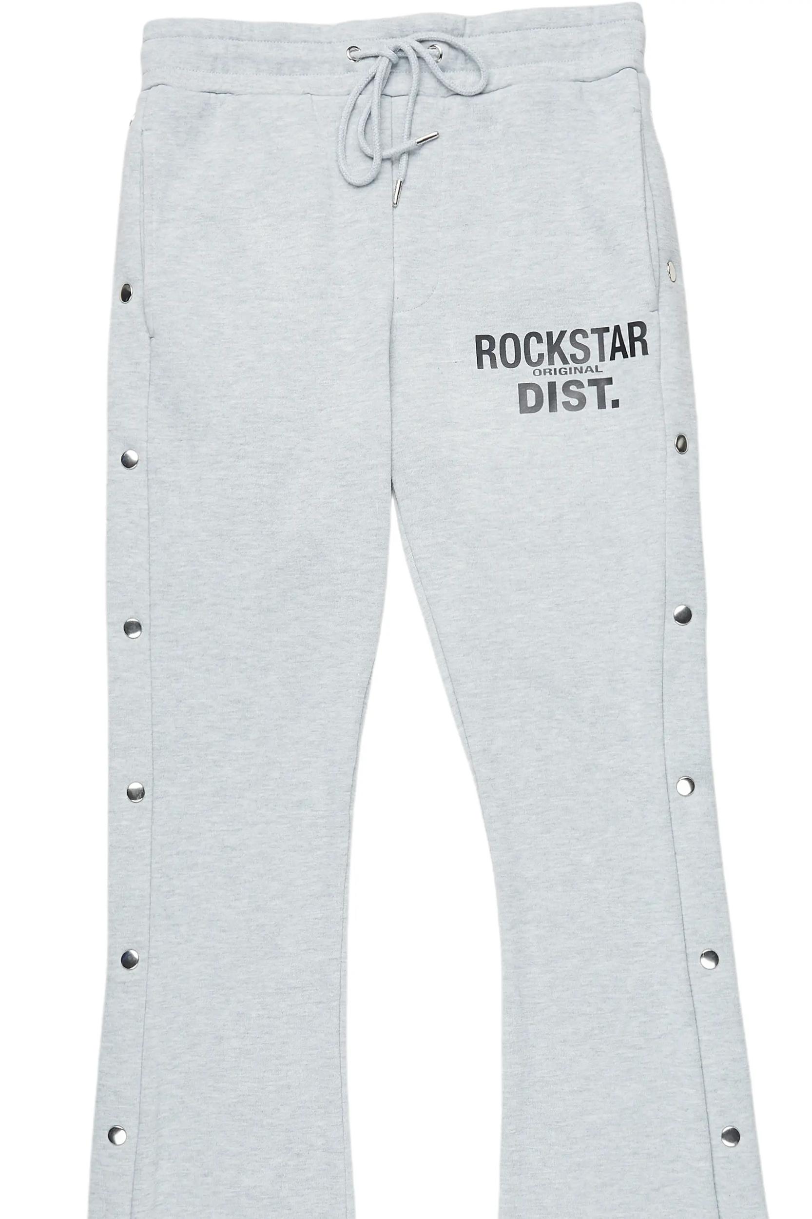 Alpine Heather Grey Baggy Snap Button Pant Male Product Image