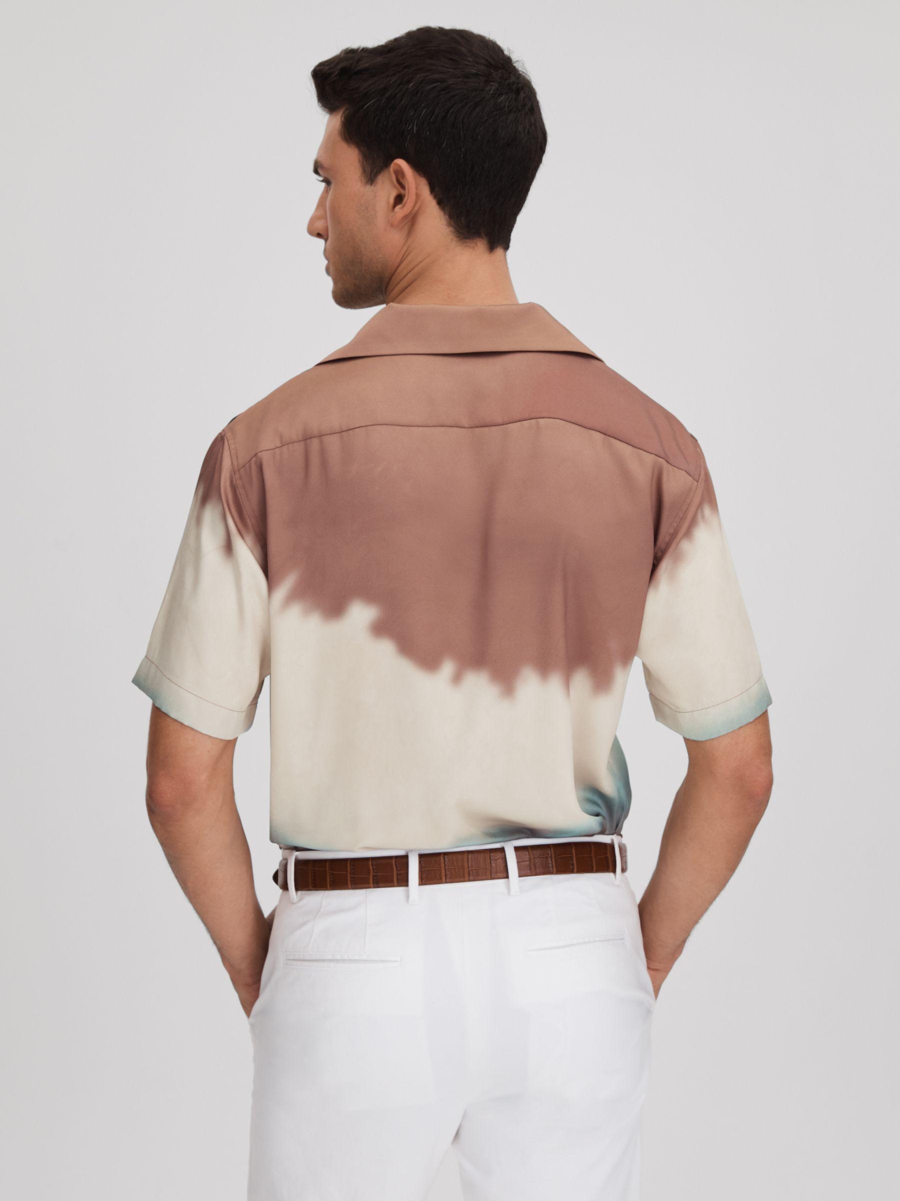 Ombre Print Cuban Collar Shirt in Tobacco Product Image